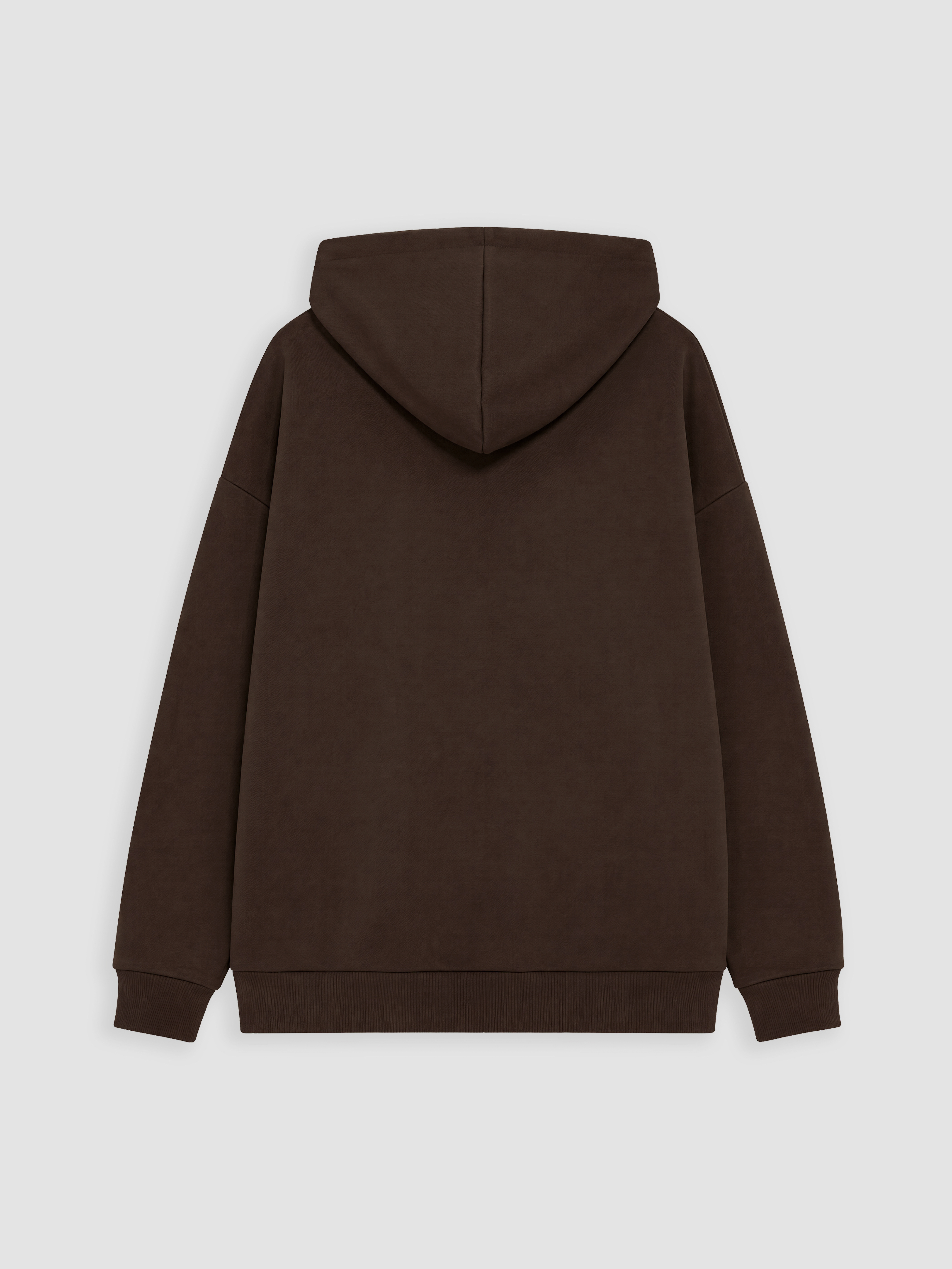 LCW Modest Kapüşonlu Oversize Kadın Kalın Fermuarlı Sweatshirt görsel 7