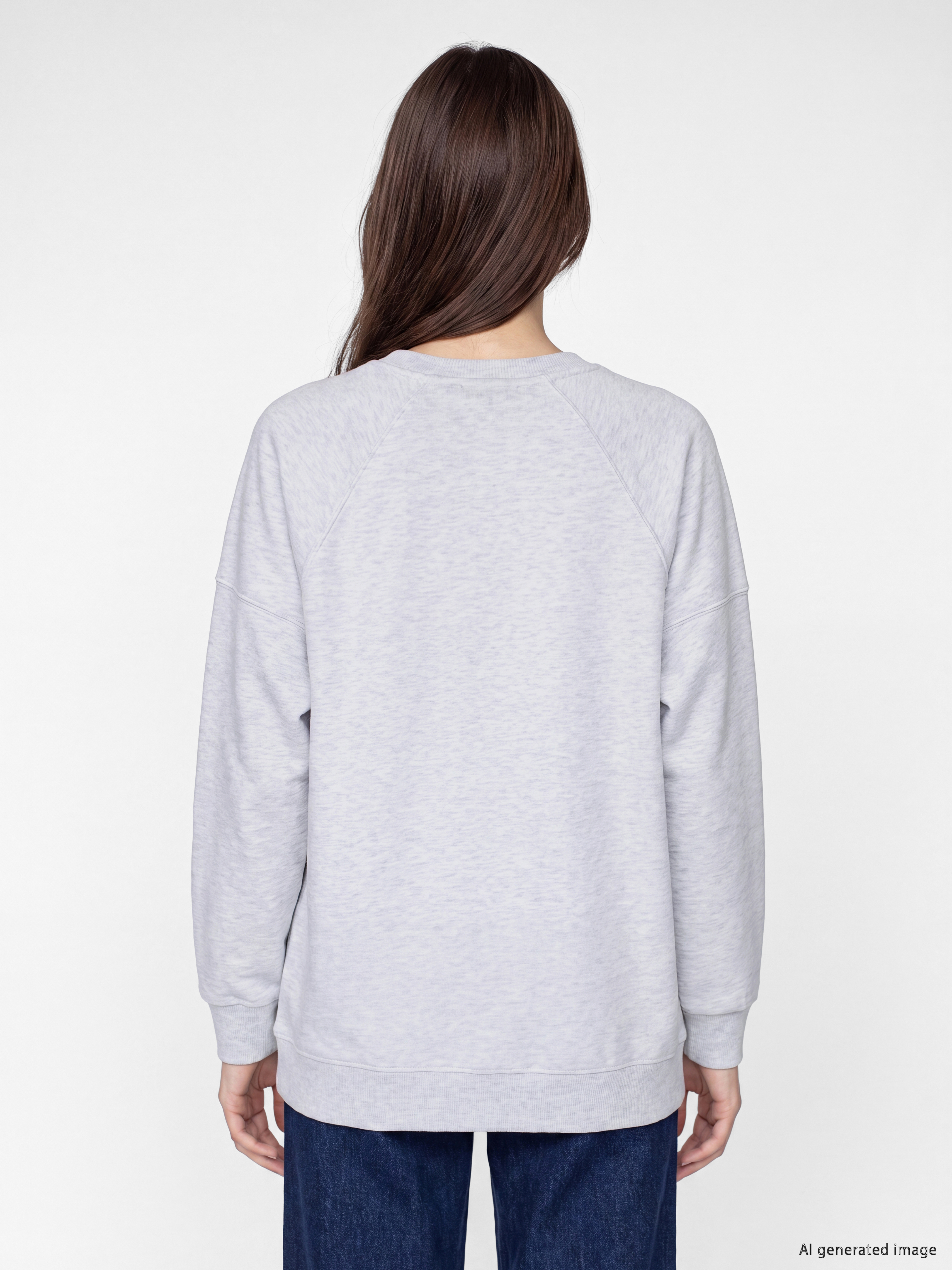 LCW Modest Baskılı Oversize Kadın Sweatshirt Tunik görsel 4