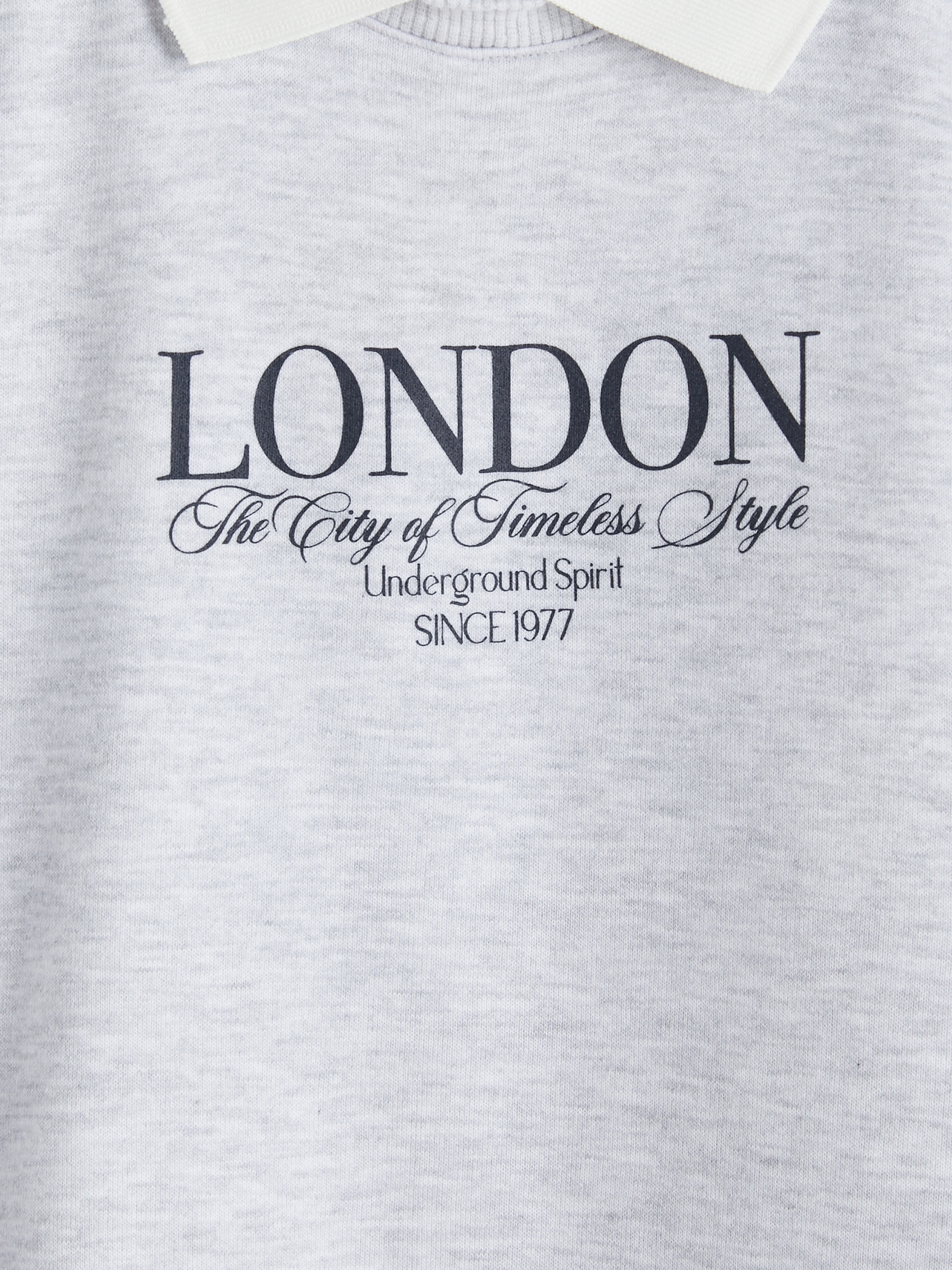 LCW Modest Polo Yaka Oversize Kadın Sweatshirt Tunik görsel 6