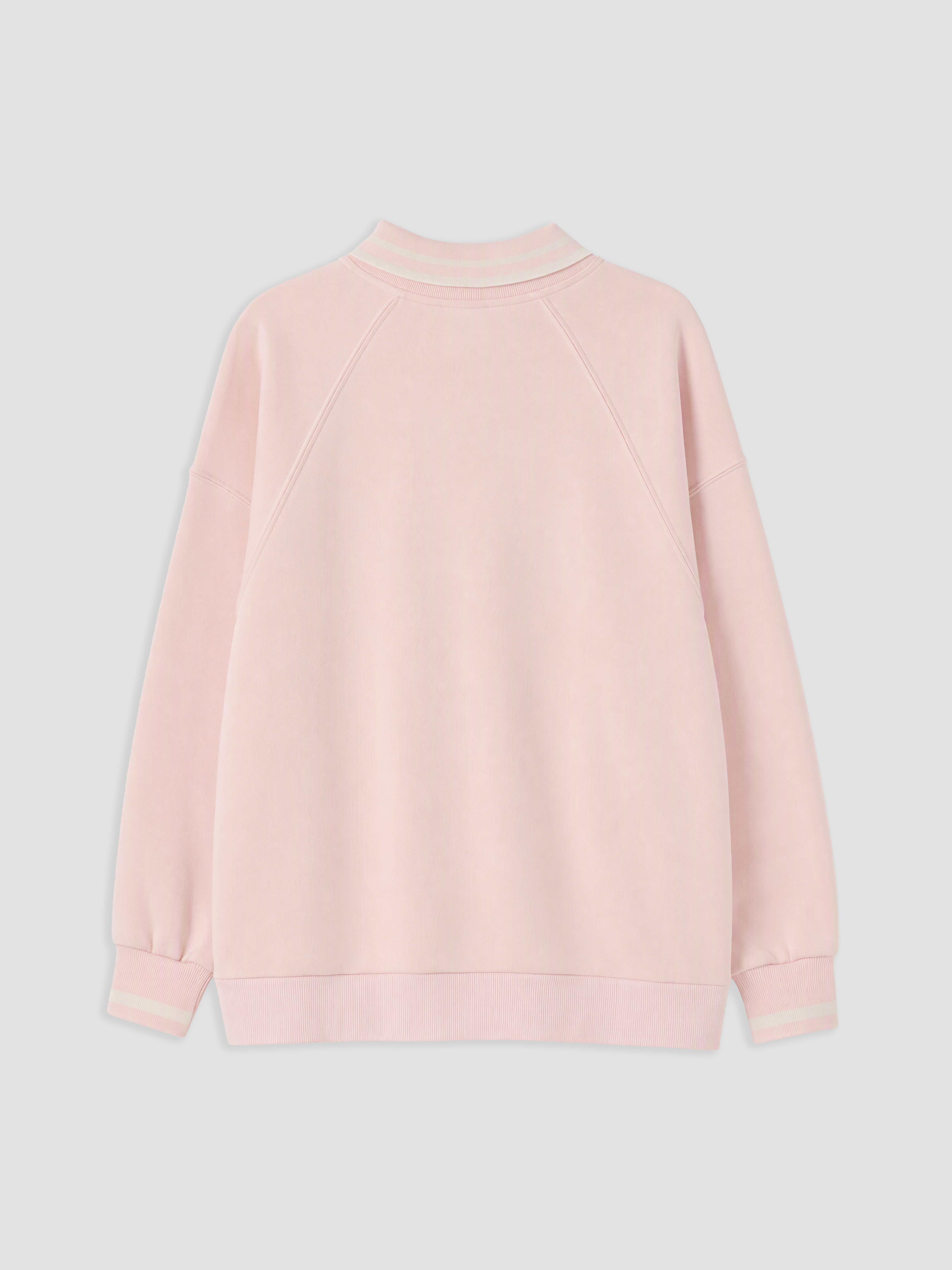 LCW Modest Polo Yaka Oversize Kadın Sweatshirt Tunik görsel 6
