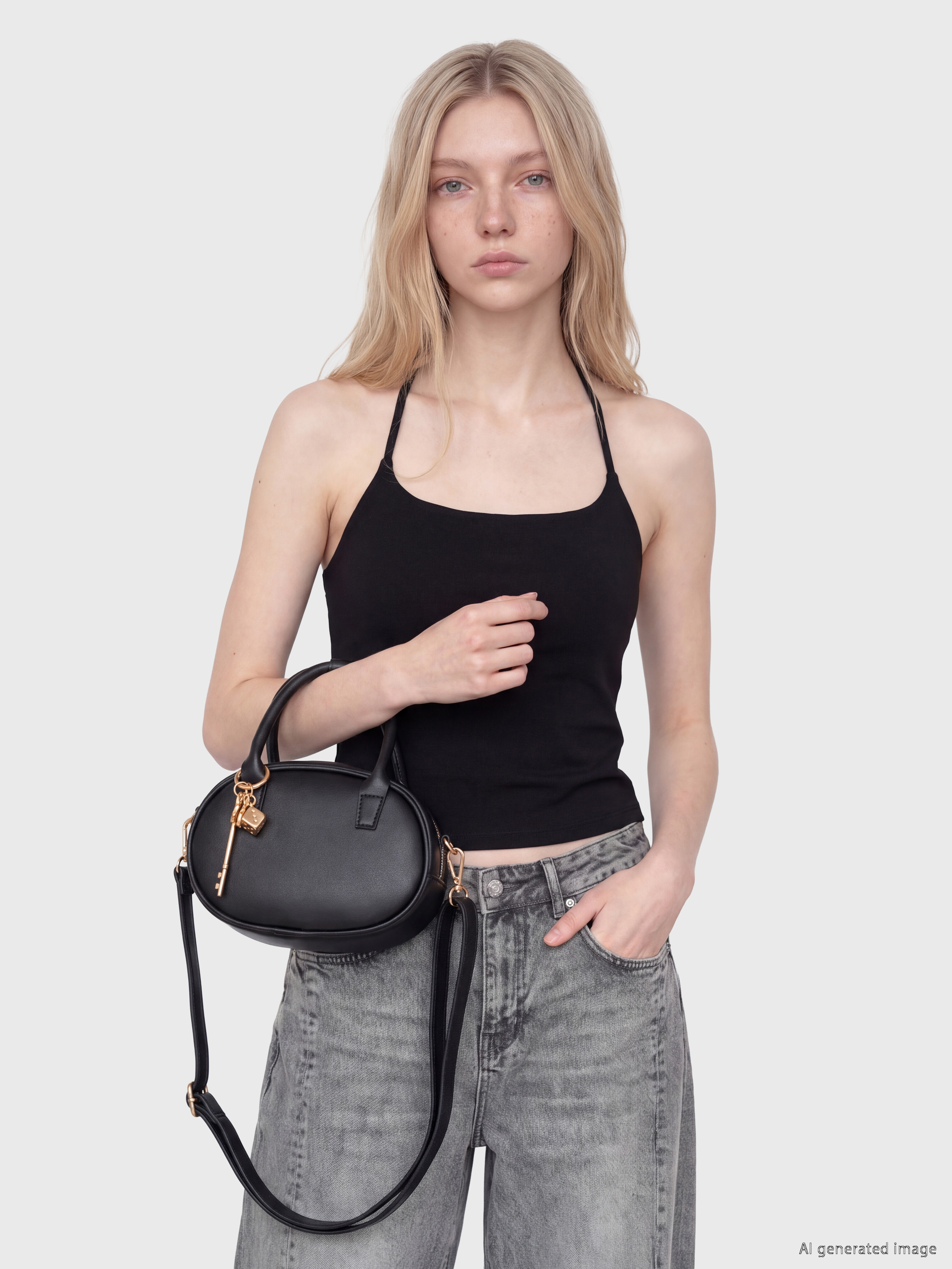 LCW ACCESSORIES Deri Görünümlü Kadın Omuz Çantası görsel 2
