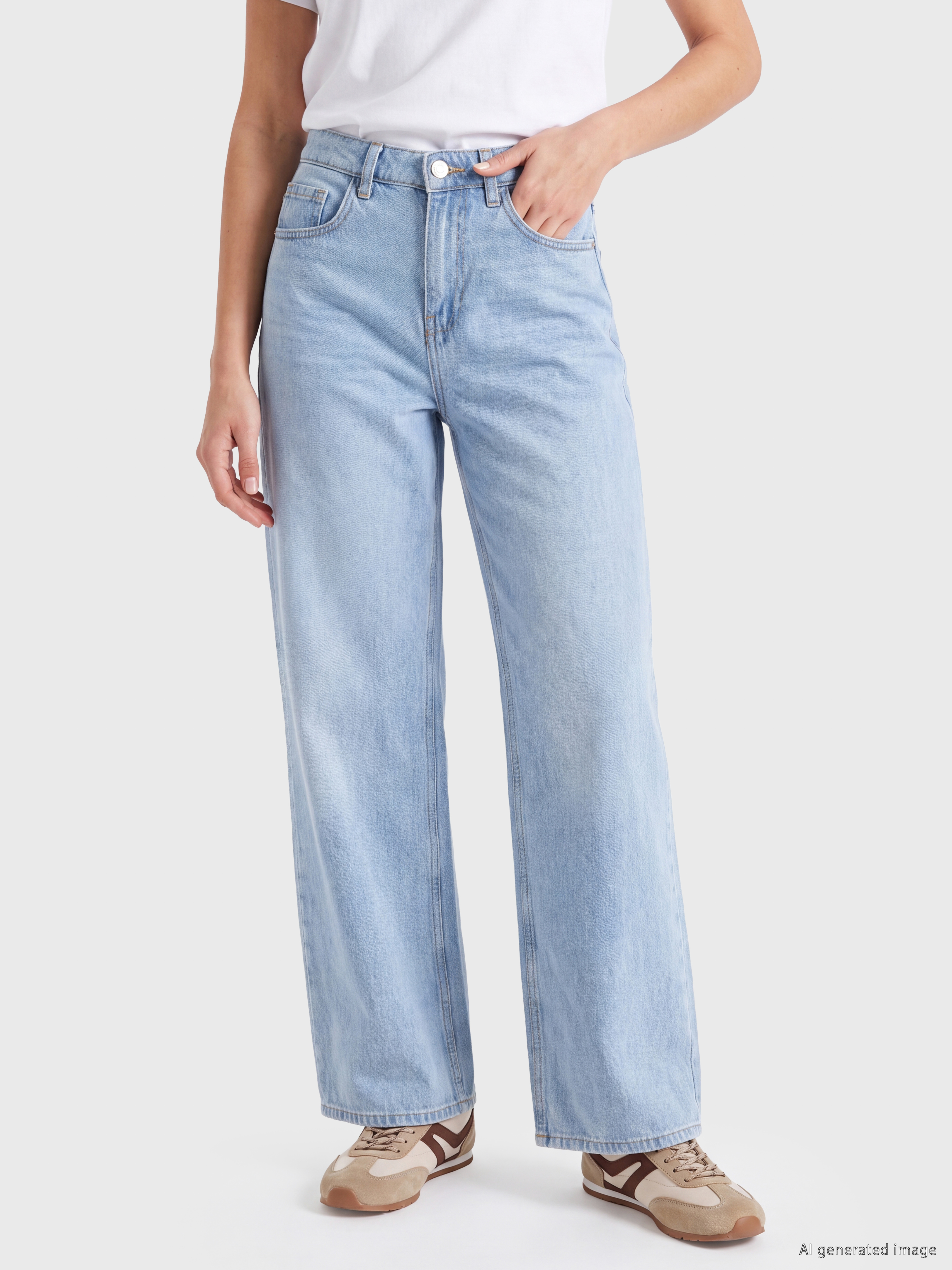 LCW Jeans Straight Fit Kadın Jean Pantolon görsel 2