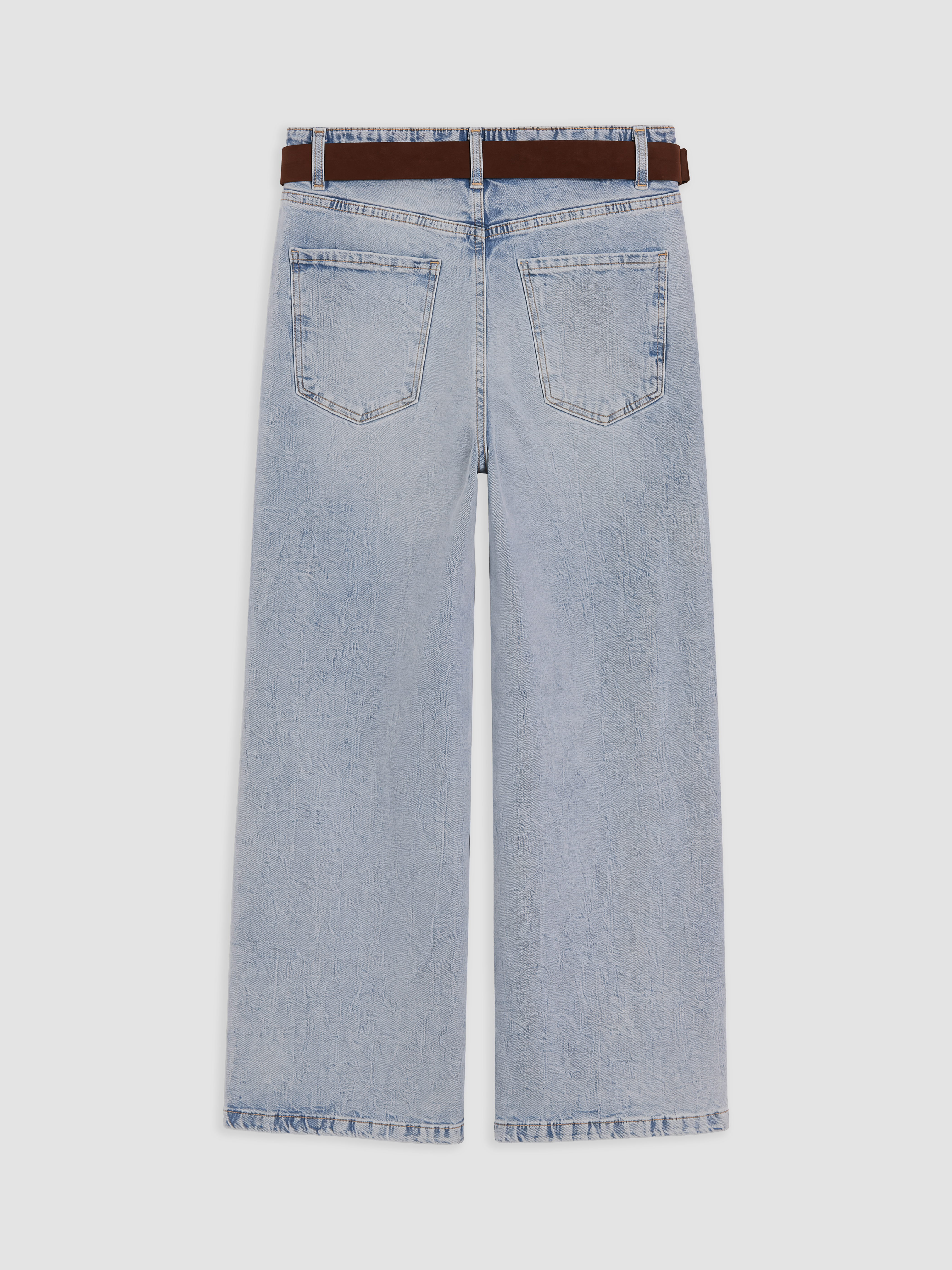LCW Jeans Beli Kemerli Culotte Fit Kadın Jean Pantolon görsel 6
