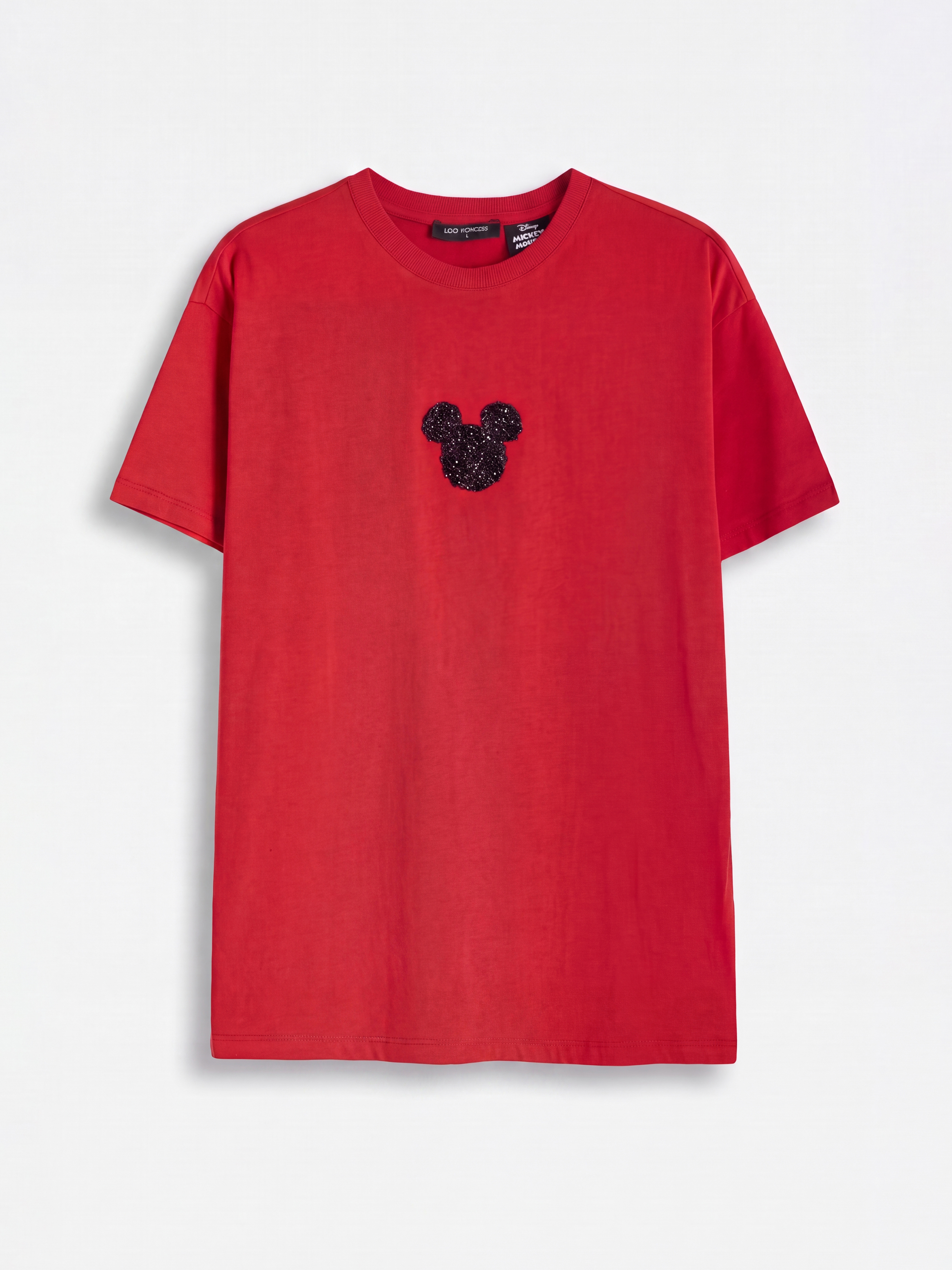 LCW Comfort Minnie Mouse Nakışlı %100 Pamuklu Kadın Tişört görsel 5