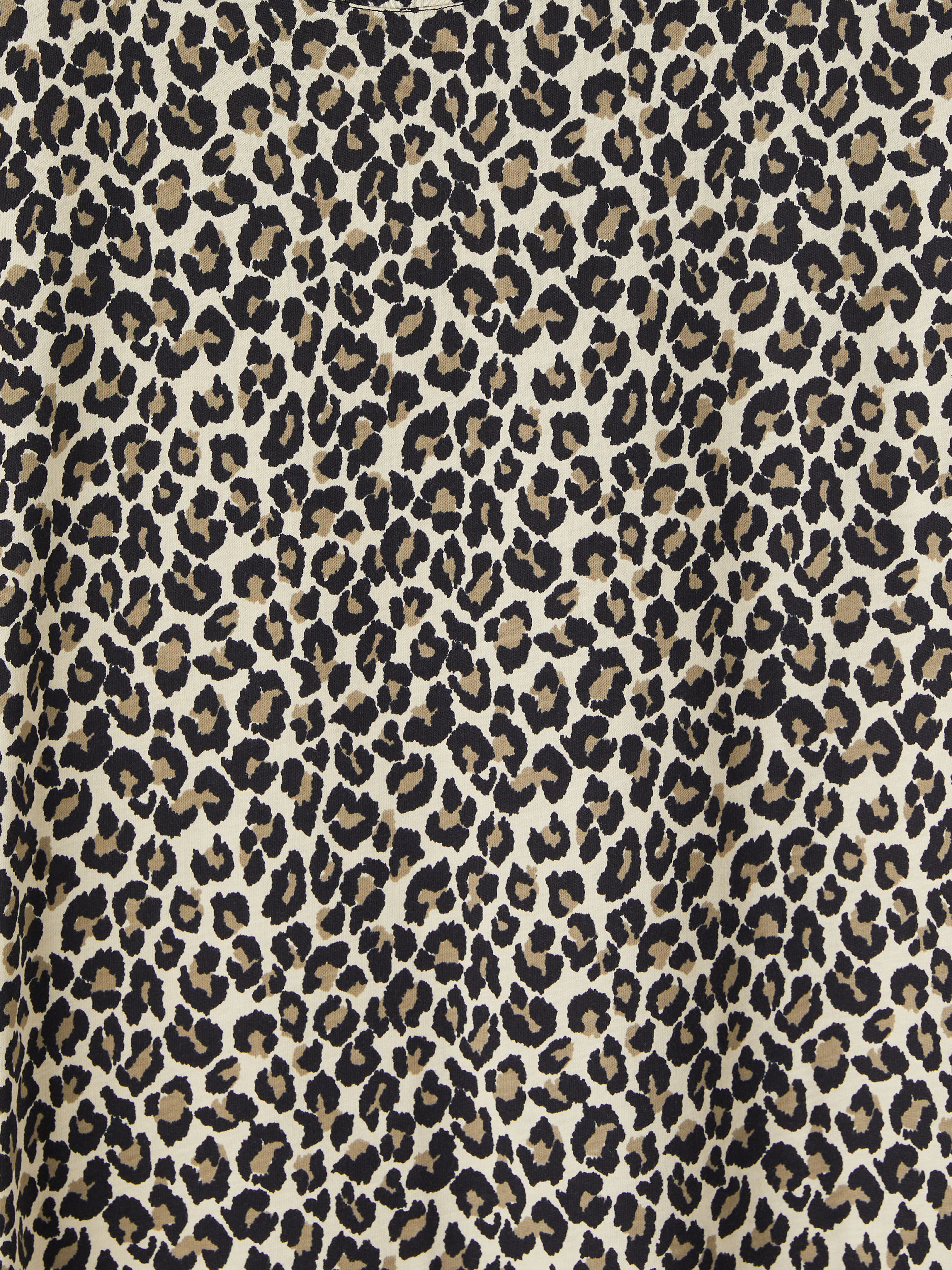 LCW Comfort Bisiklet Yaka Leopar Desenli Kadın Tişört görsel 6