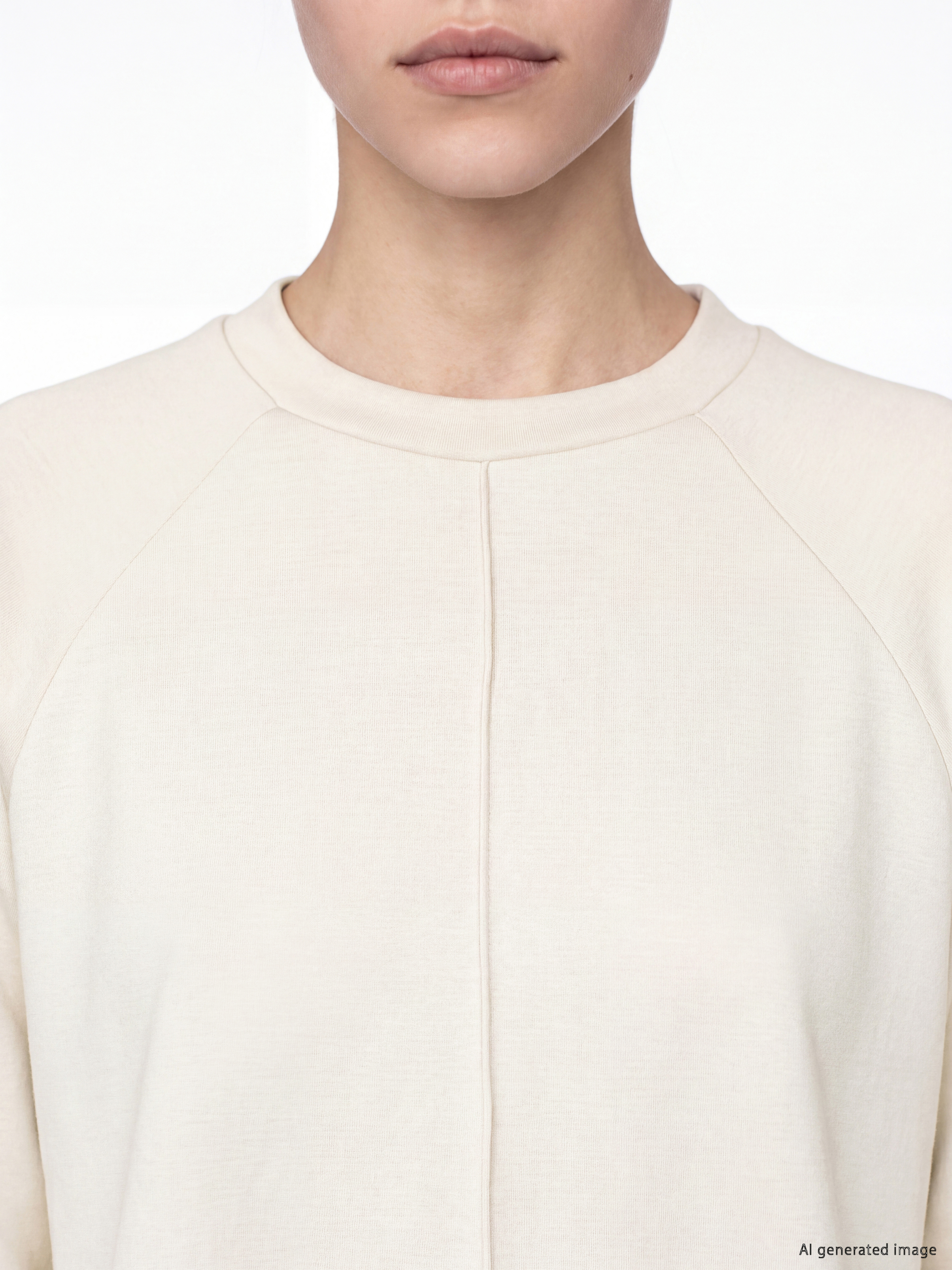 LCW Modest Soft Touch Oversize Kadın Sweatshirt Tunik görsel 3