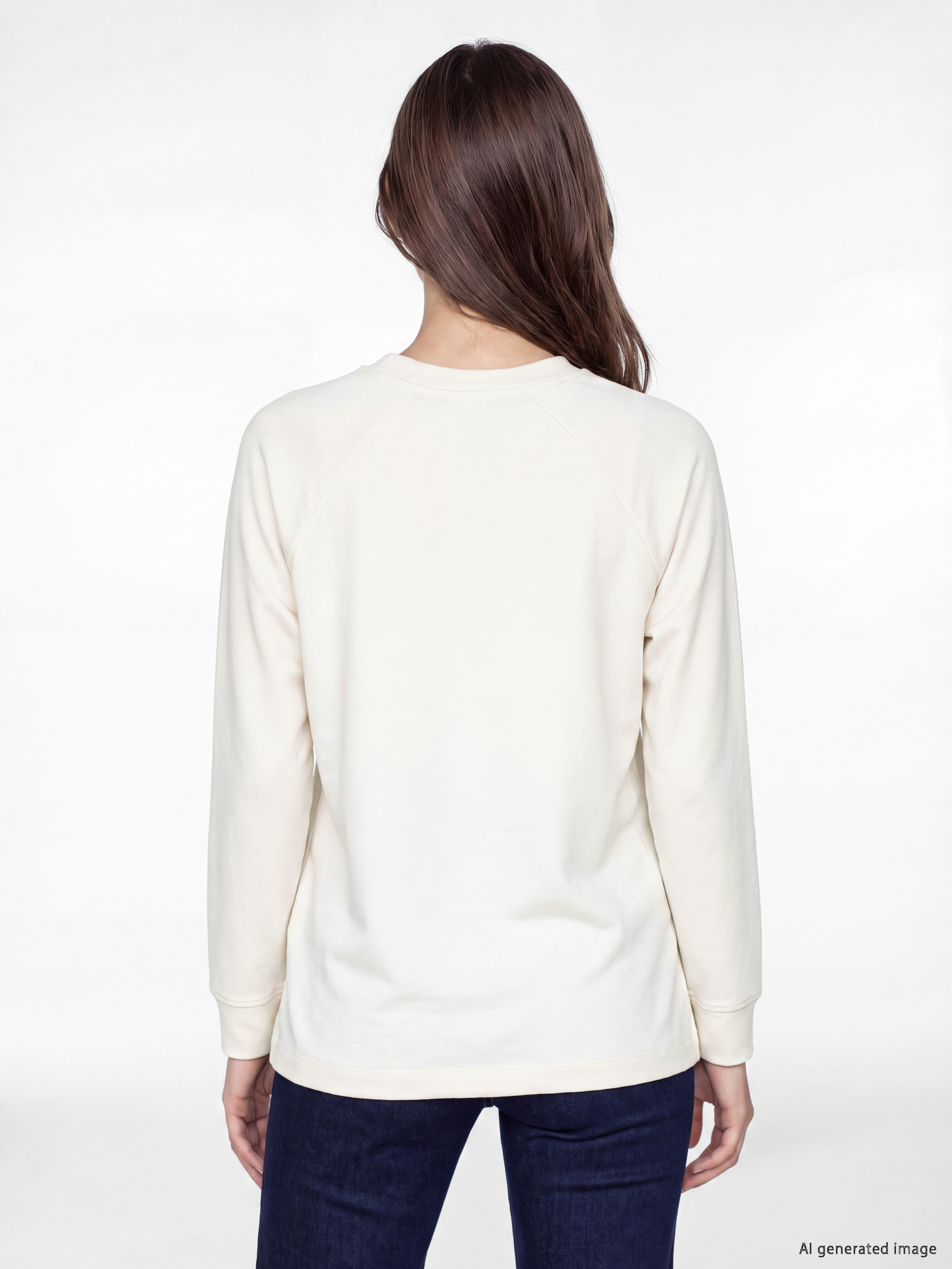 LCW Modest Soft Touch Oversize Kadın Sweatshirt Tunik görsel 4