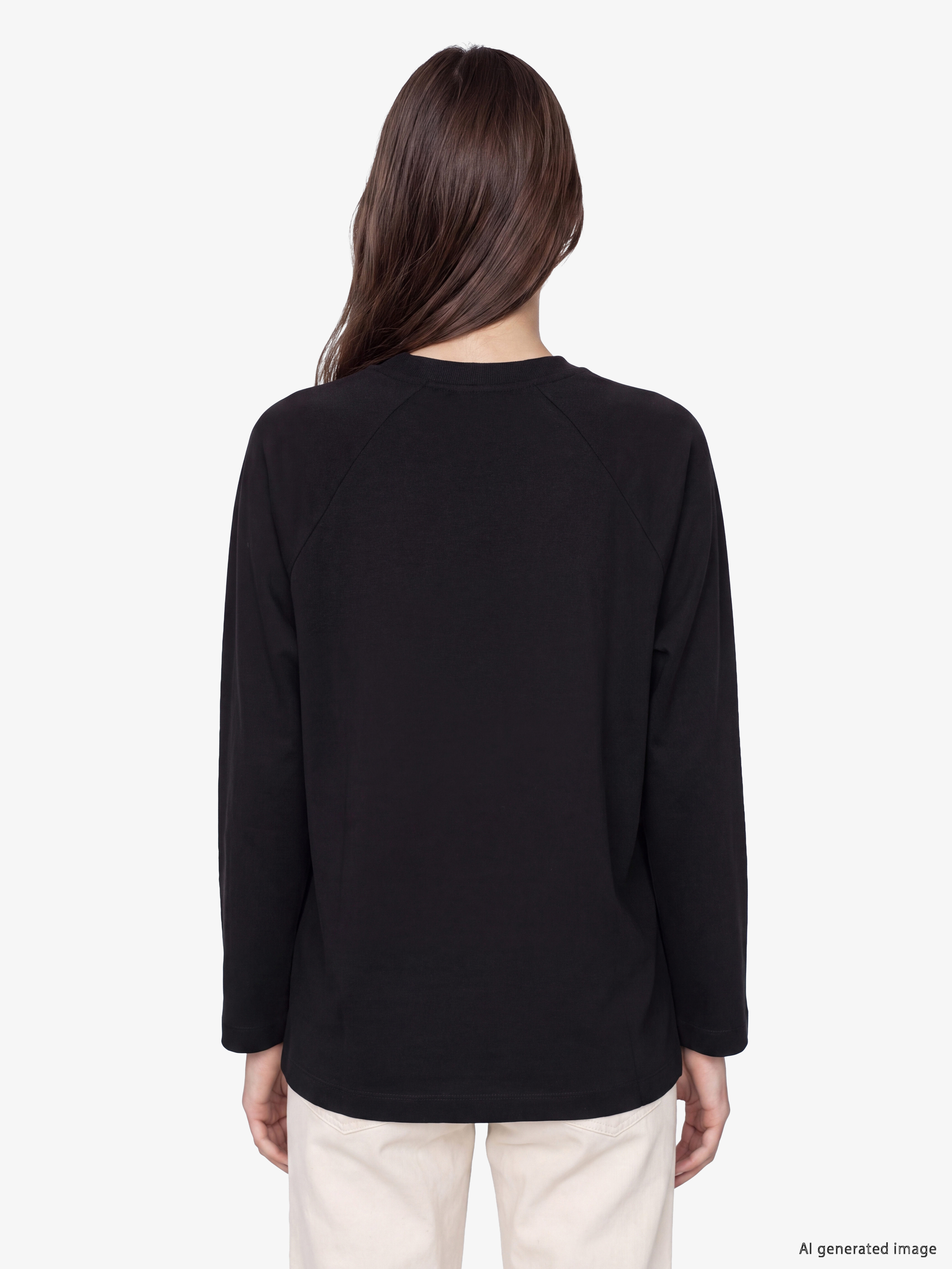 LCW Modest Soft Touch Oversize Kadın Sweatshirt Tunik görsel 4