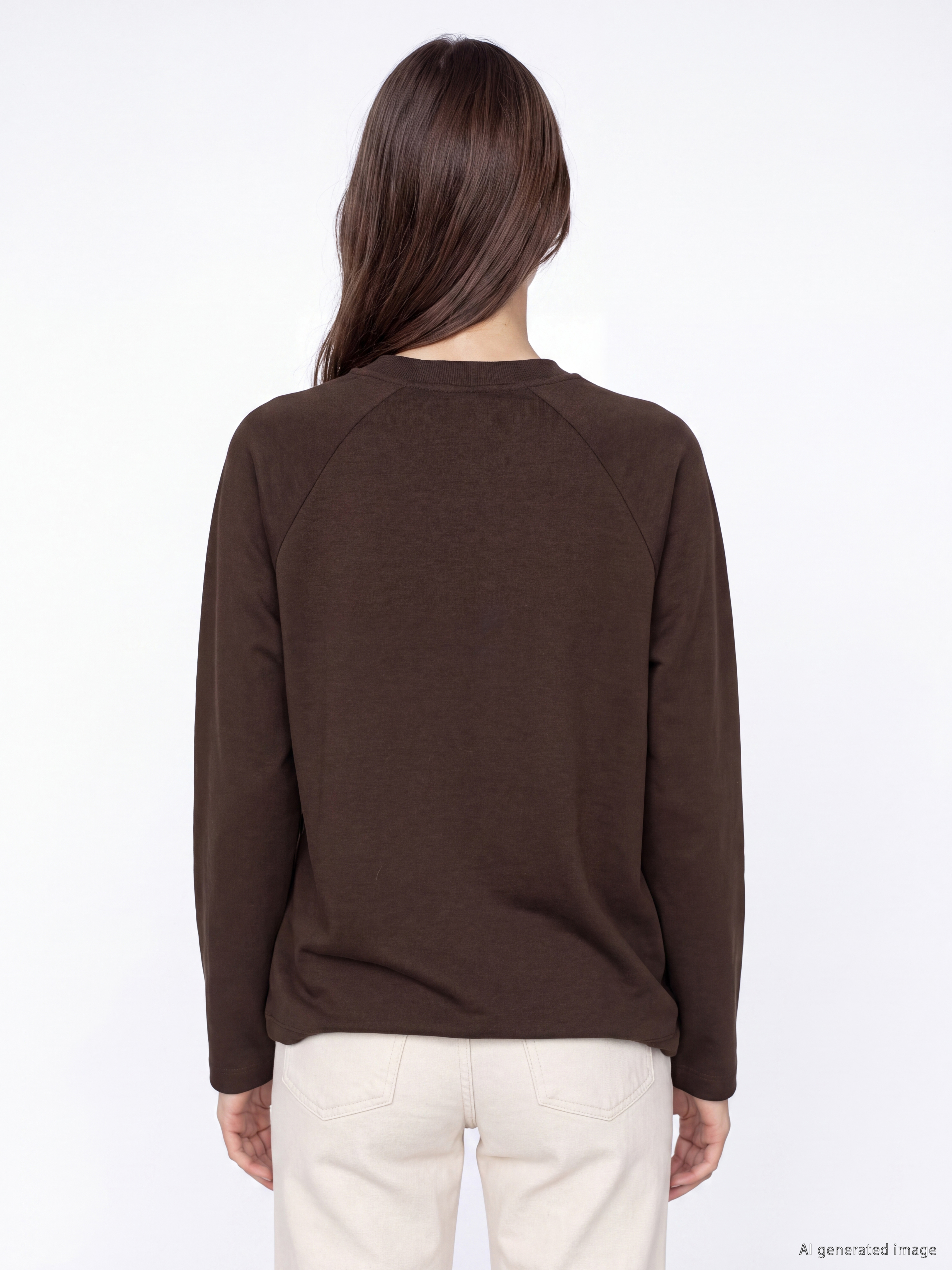 LCW Modest Soft Touch Oversize Kadın Sweatshirt Tunik görsel 3