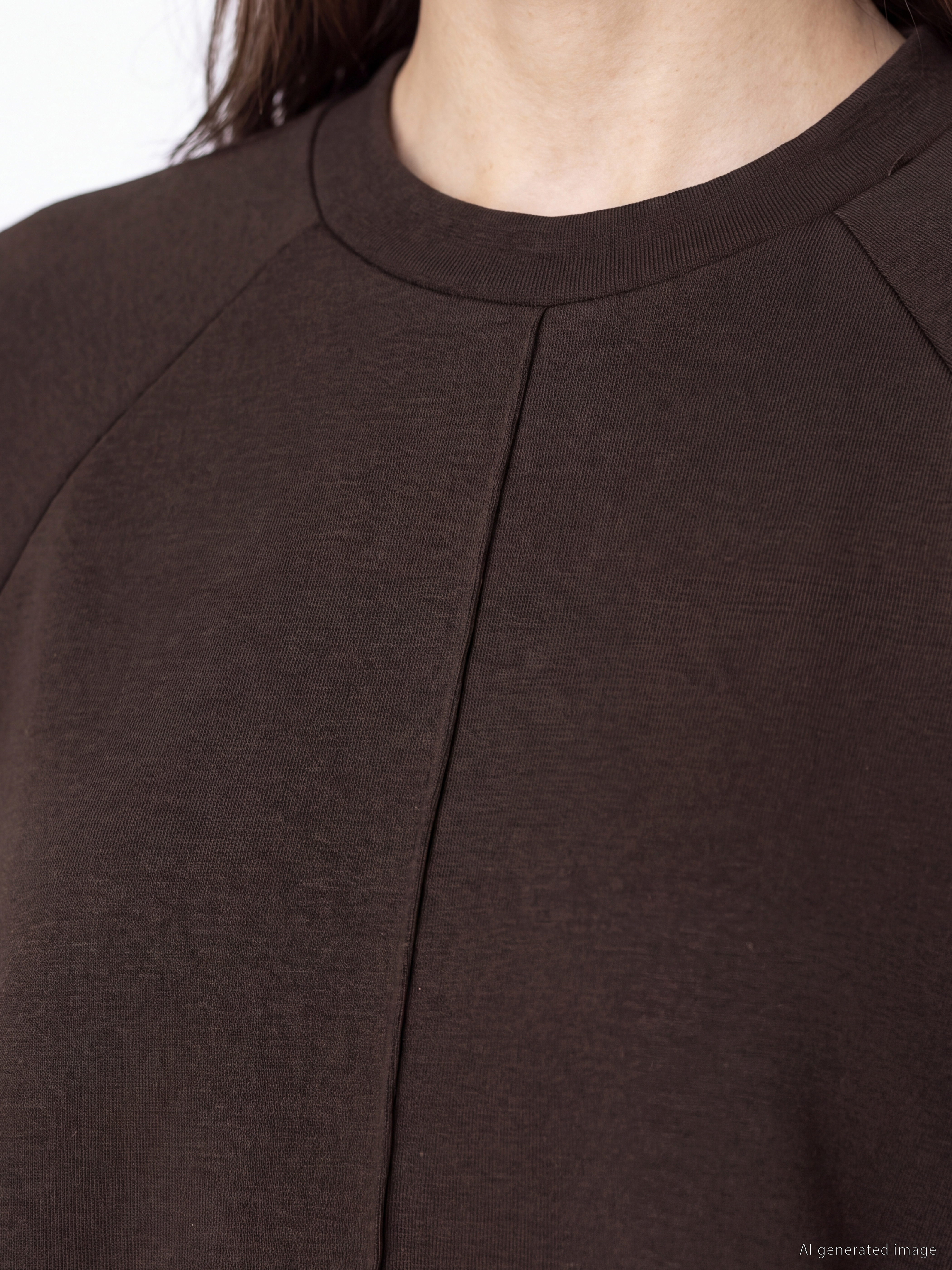 LCW Modest Soft Touch Oversize Kadın Sweatshirt Tunik görsel 4