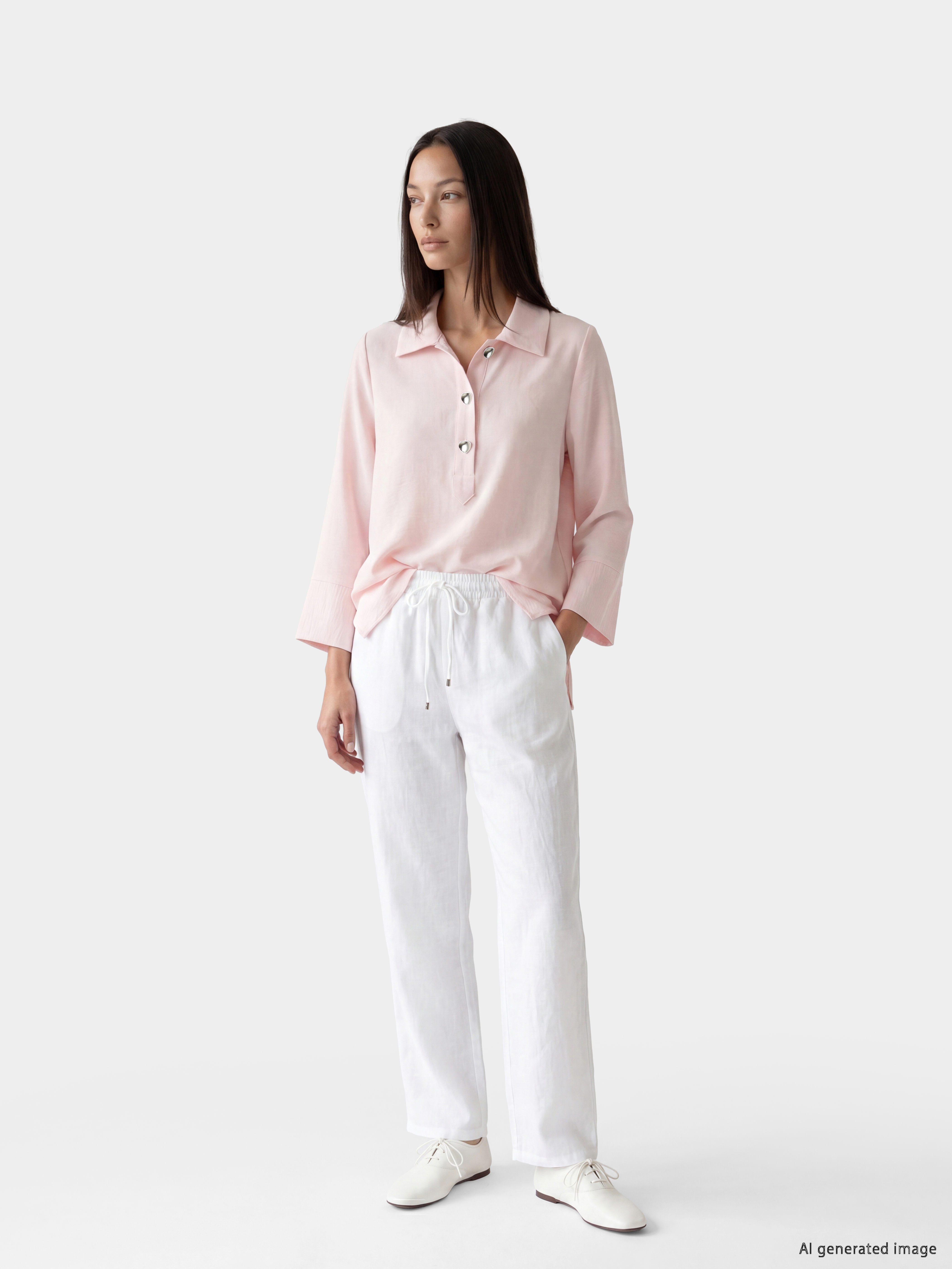 LCW EVERYDAY Oversize Kadın Gömlek Tunik görsel 2