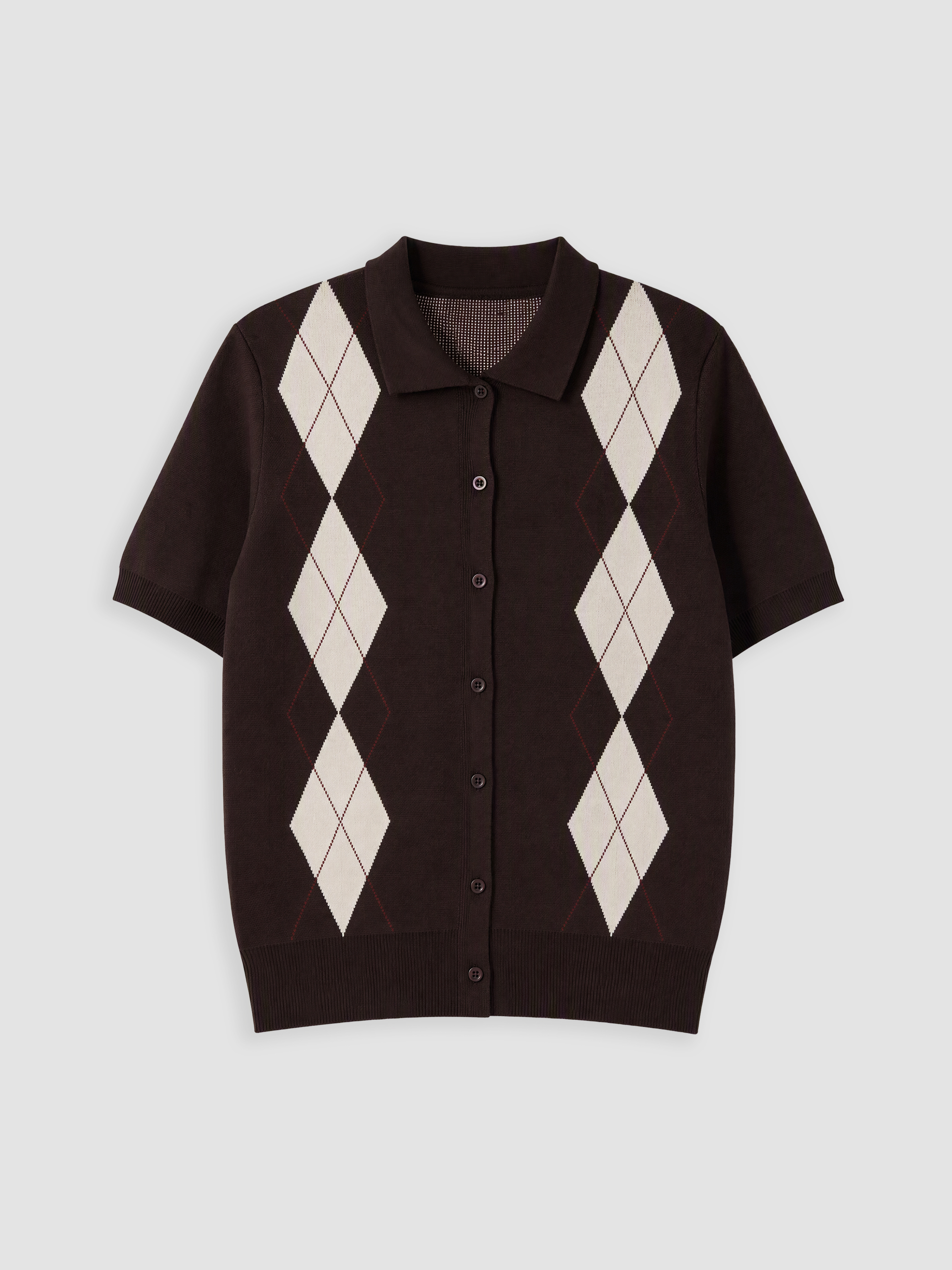 LC WAIKIKI Polo Yaka Baklava Desenli Kadın Hırka görsel 5