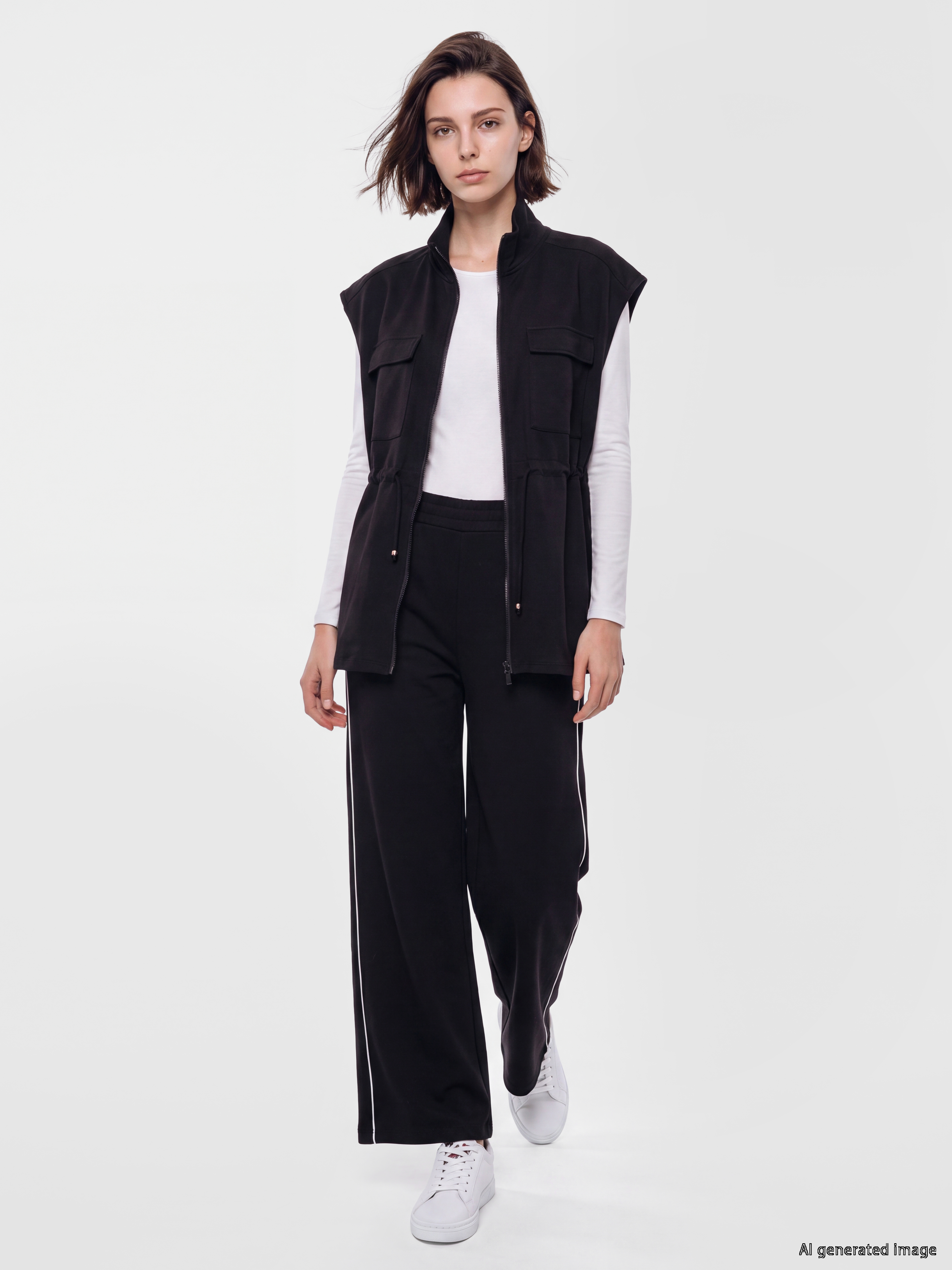 LCW Modest Dik Yaka Soft Touch Kadın Yelek görsel 2