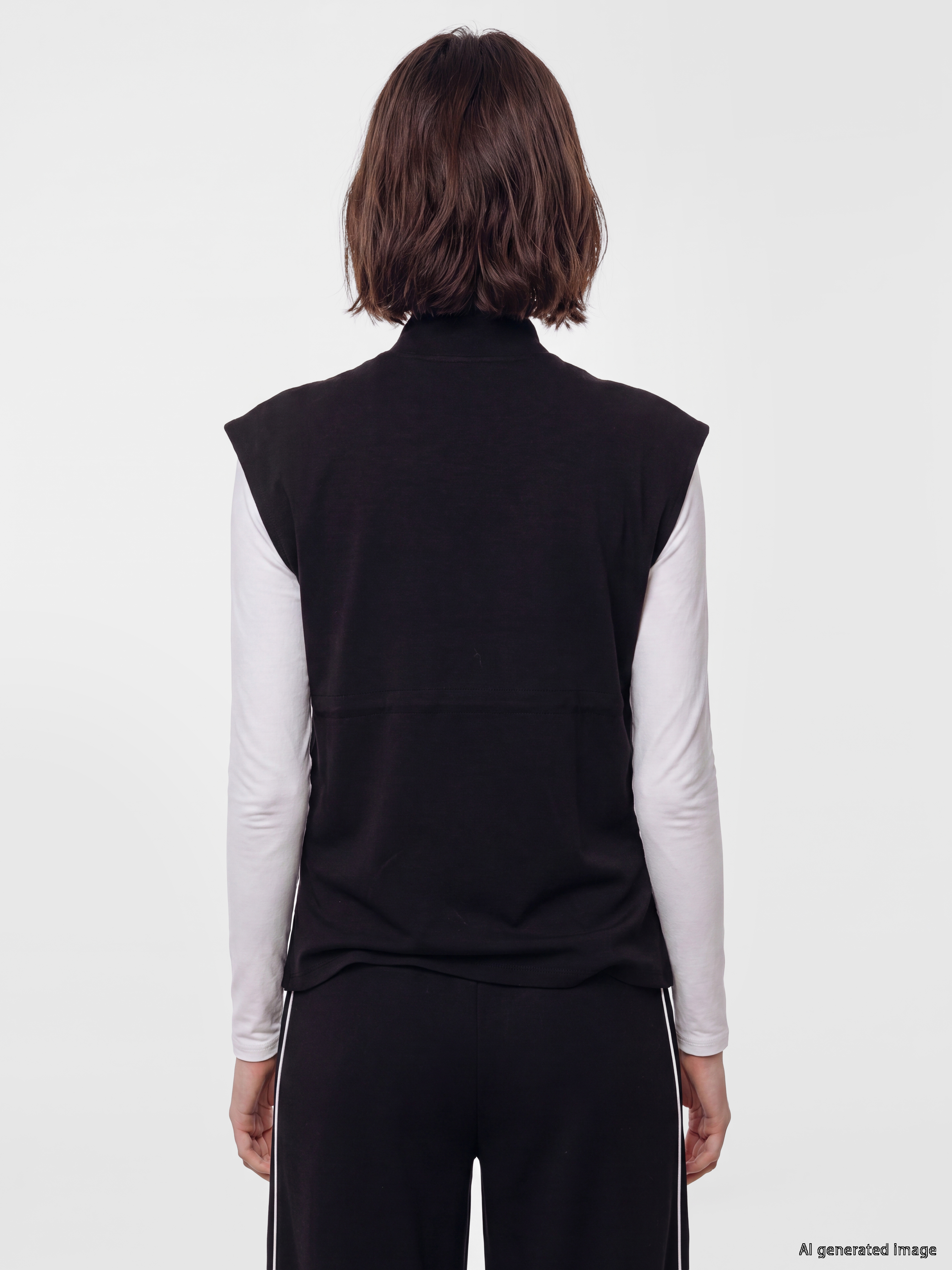 LCW Modest Dik Yaka Soft Touch Kadın Yelek görsel 4
