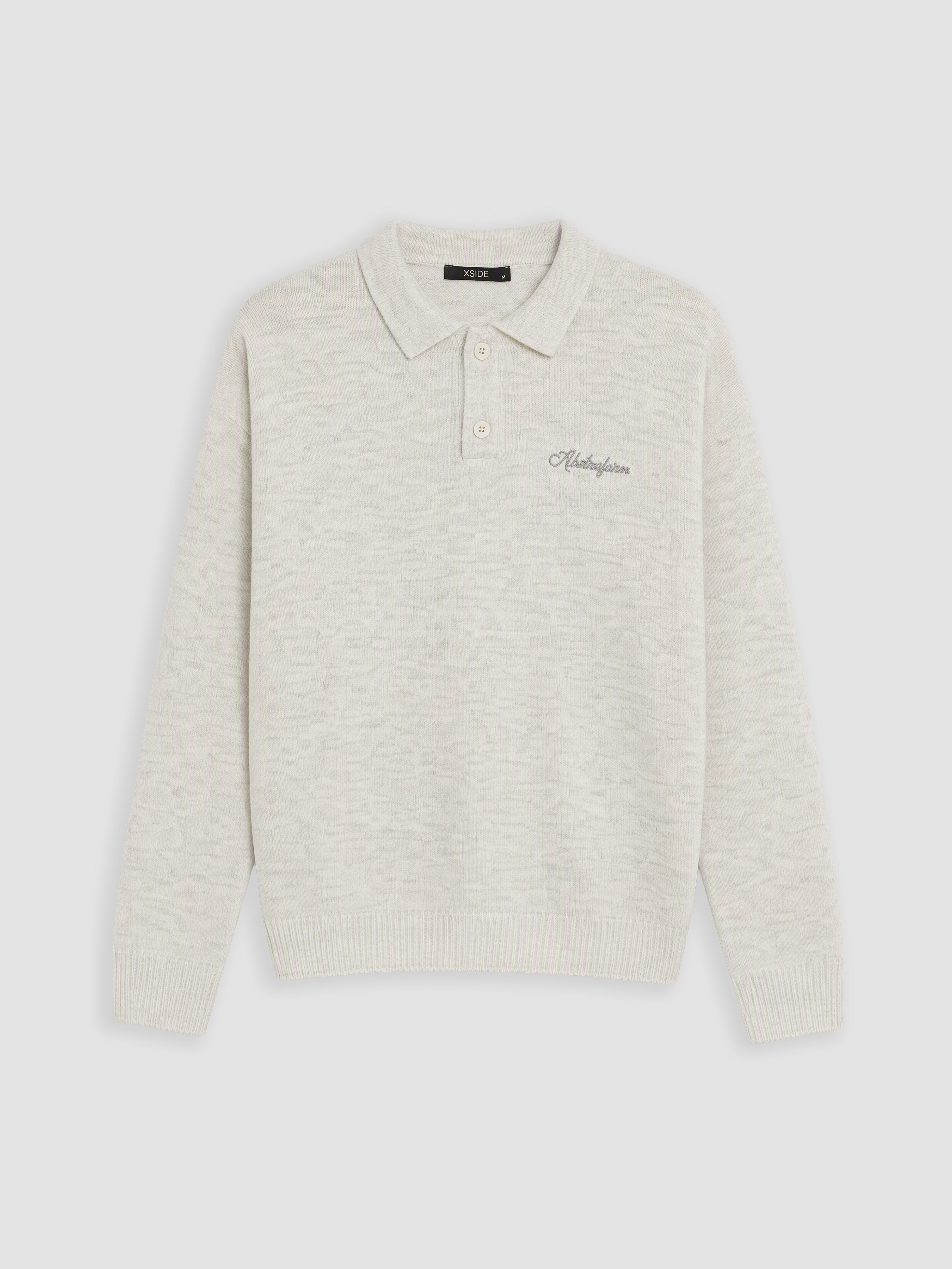 XSIDE Polo Yaka Nakışlı Erkek Triko Kazak görsel 5
