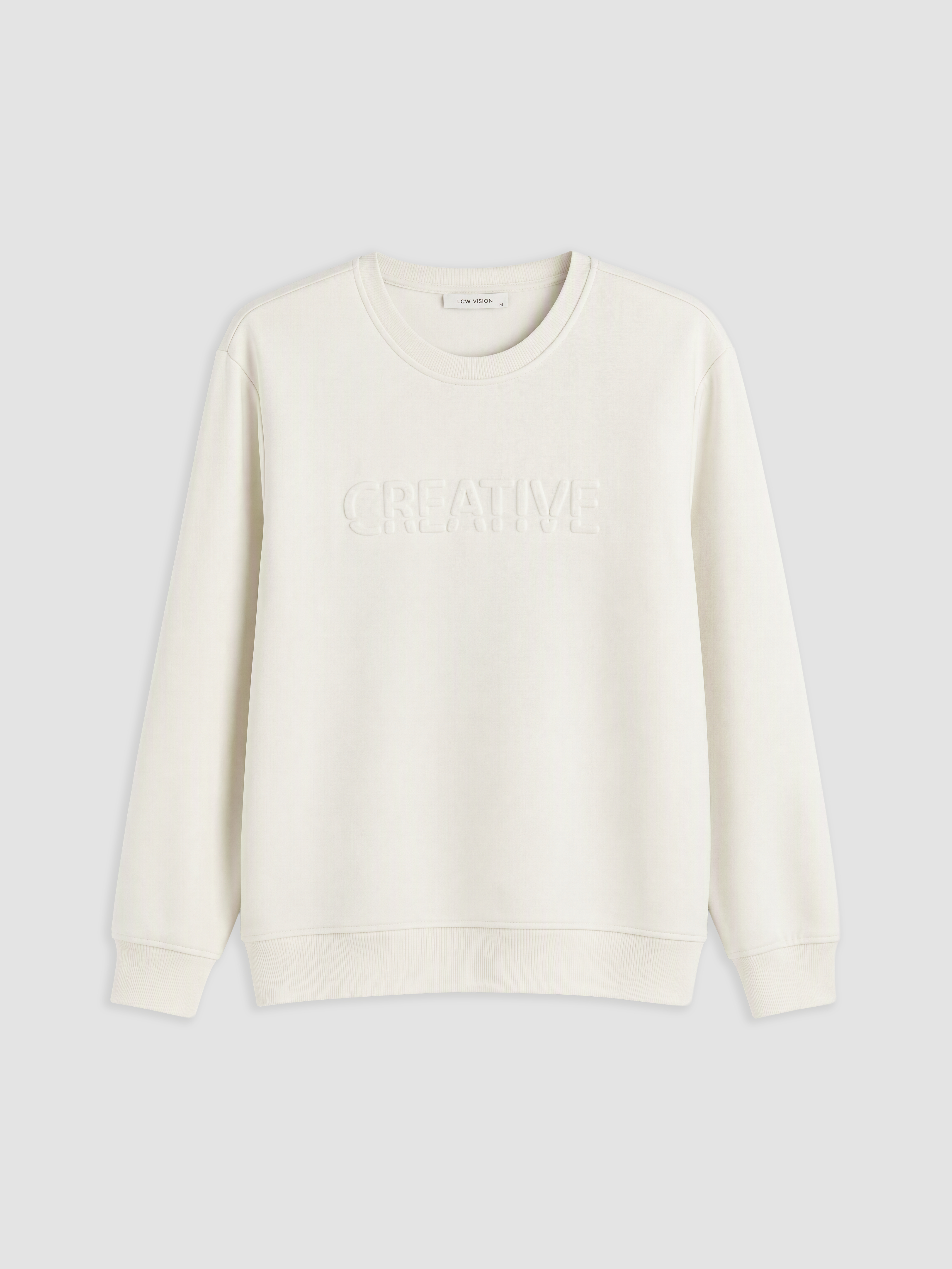LCW Vision Bisiklet Yaka Baskılı Erkek Kalın Sweatshirt görsel 5