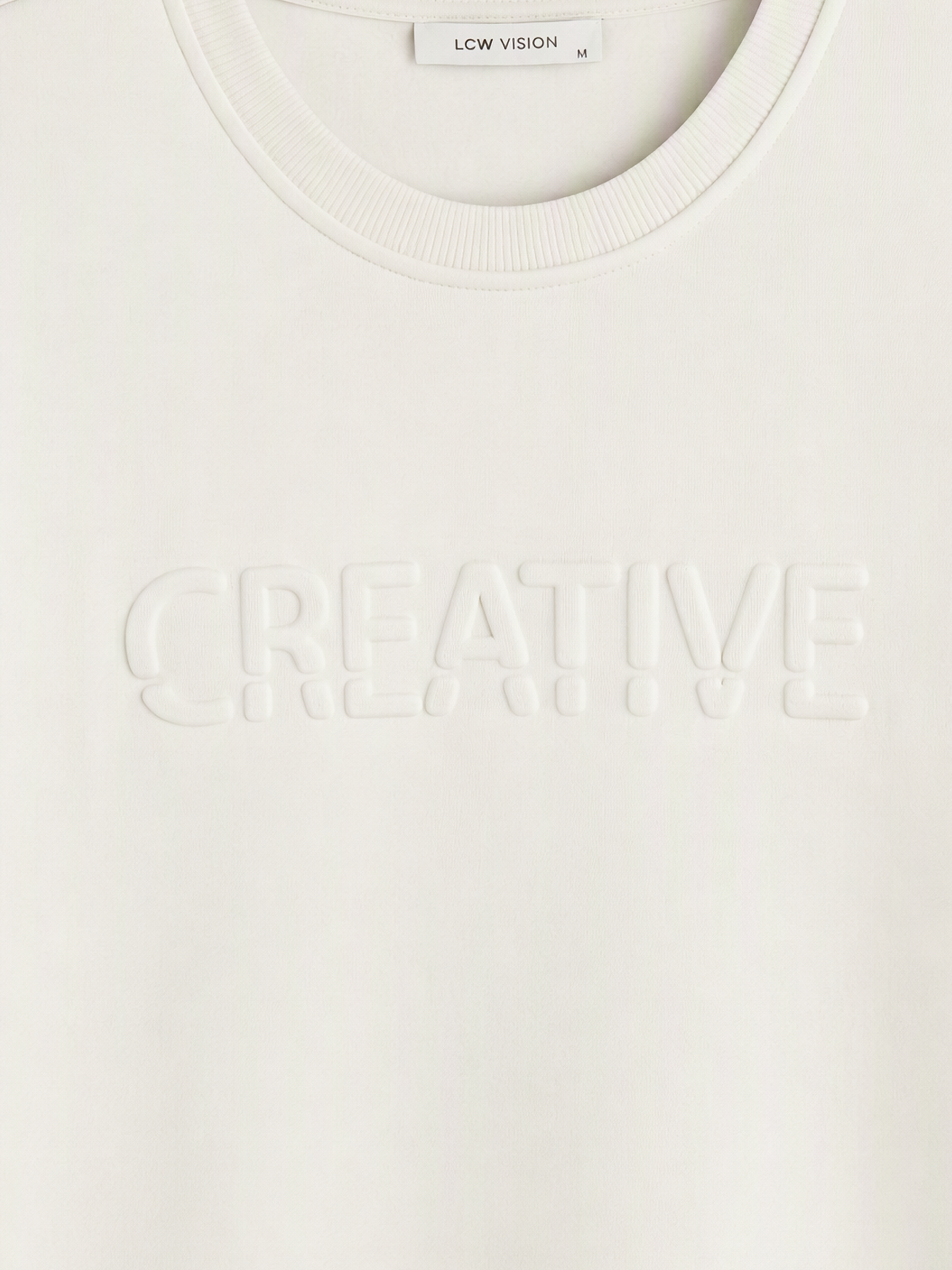 LCW Vision Bisiklet Yaka Baskılı Erkek Kalın Sweatshirt görsel 7