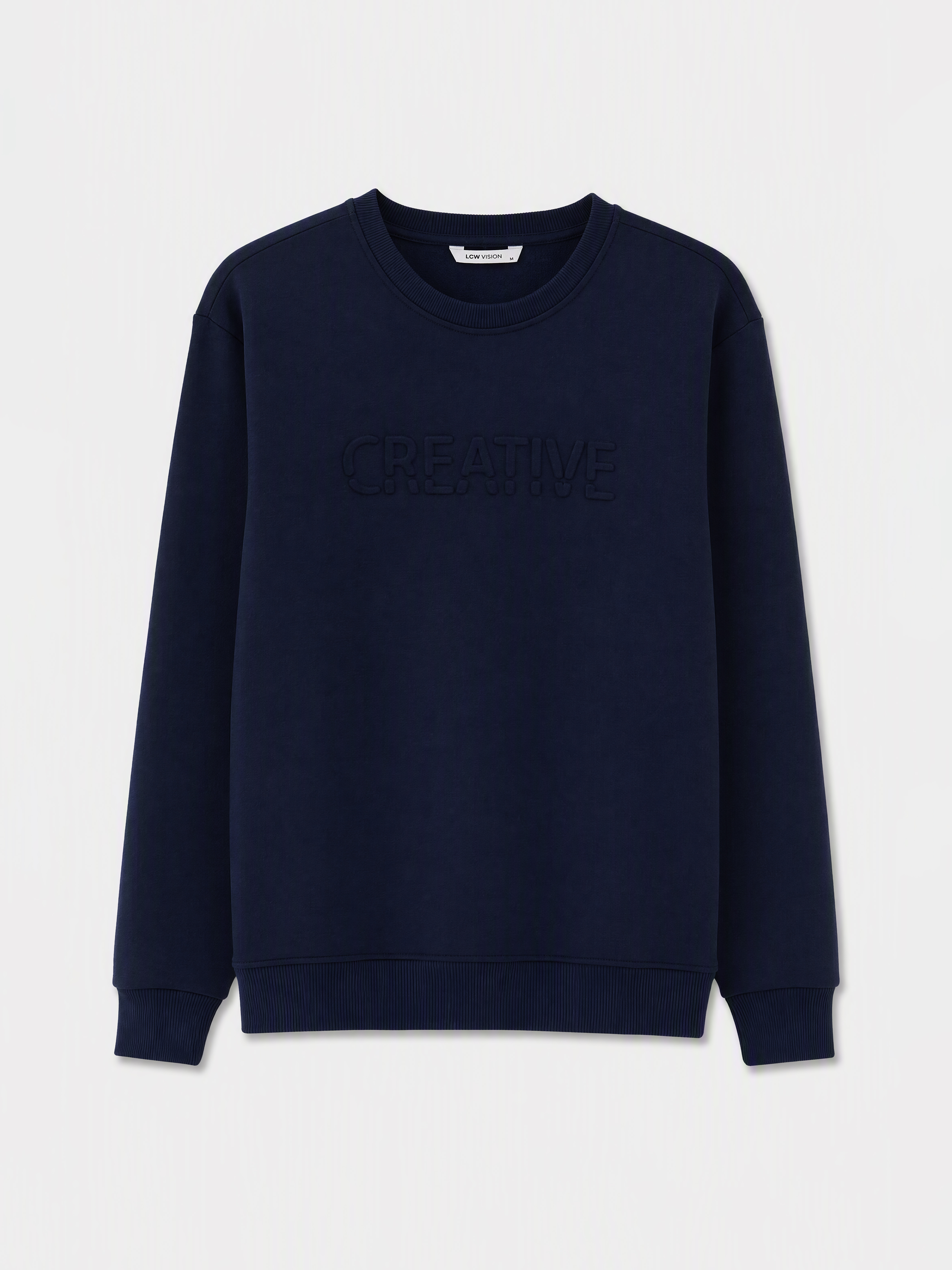 LCW Vision Bisiklet Yaka Baskılı Erkek Kalın Sweatshirt görsel 4