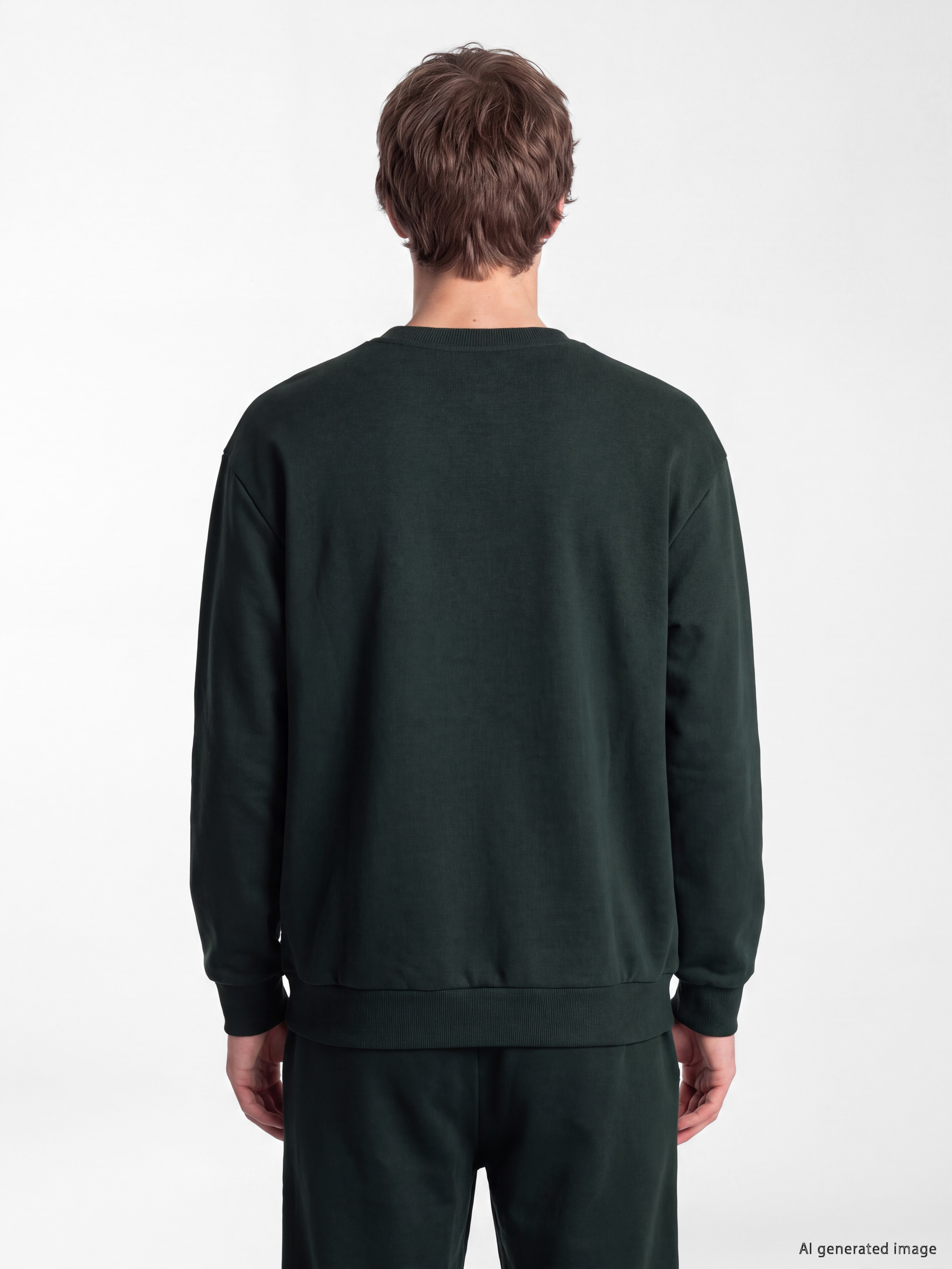 XSIDE Bisiklet Yaka Nakışlı Erkek Sweatshirt görsel 3