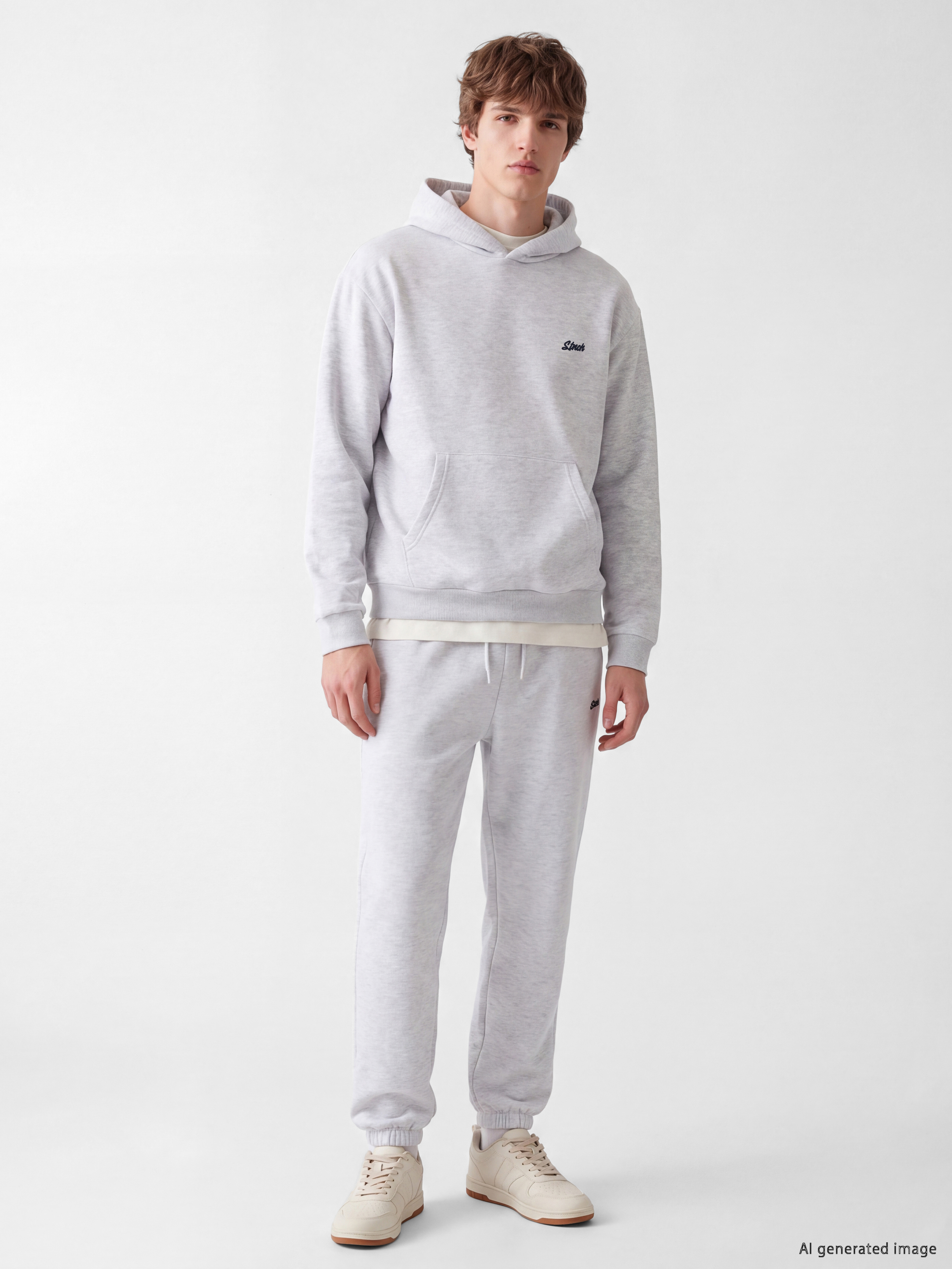 XSIDE Kapüşonlu Nakışlı Erkek Hoodie görsel 2