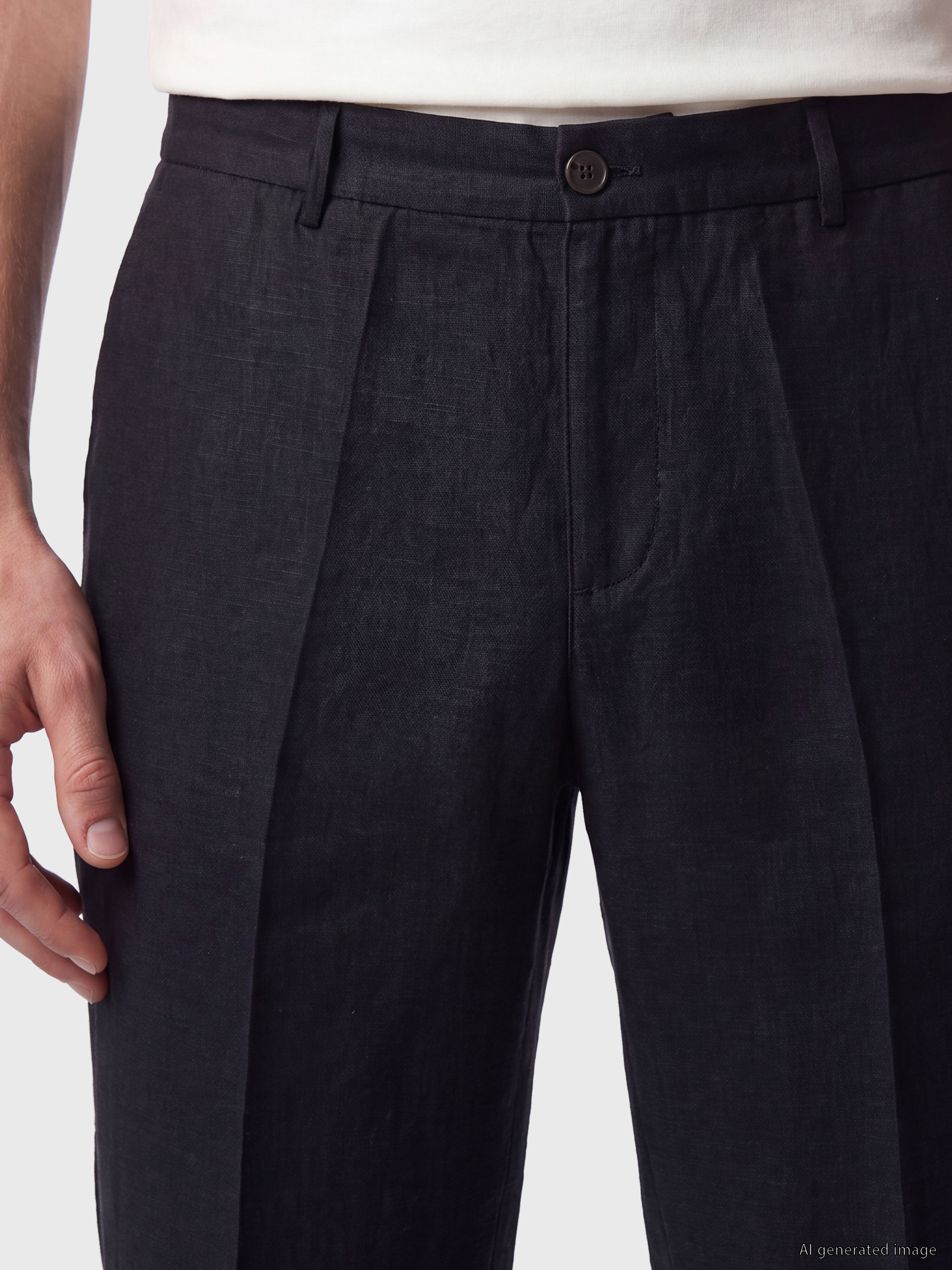 SOUTHBLUE Regular Fit %100 Keten Erkek Pantolon görsel 3