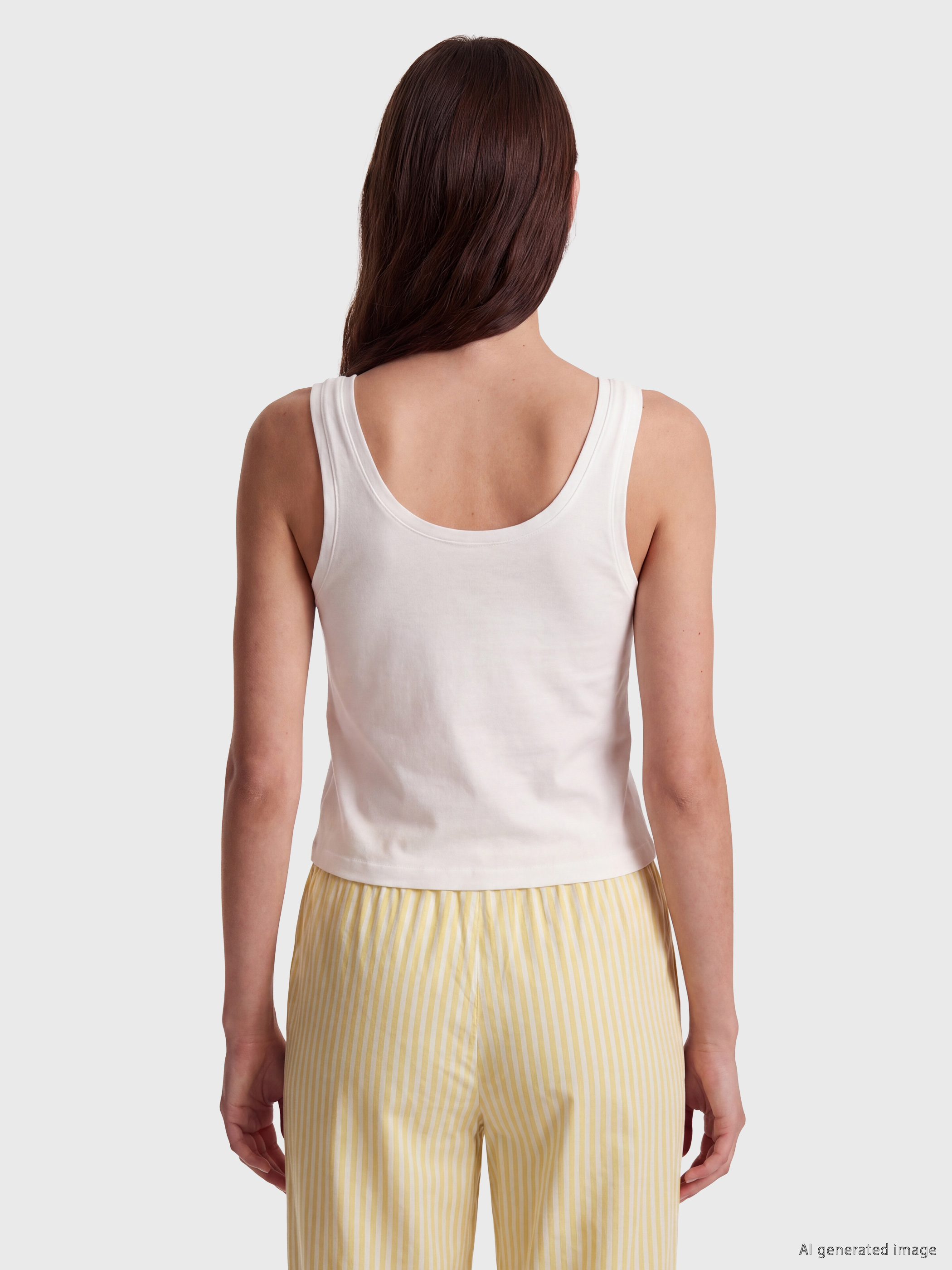 LCW DREAM U Yaka Nakışlı Kadın Pijama Üstü görsel 4