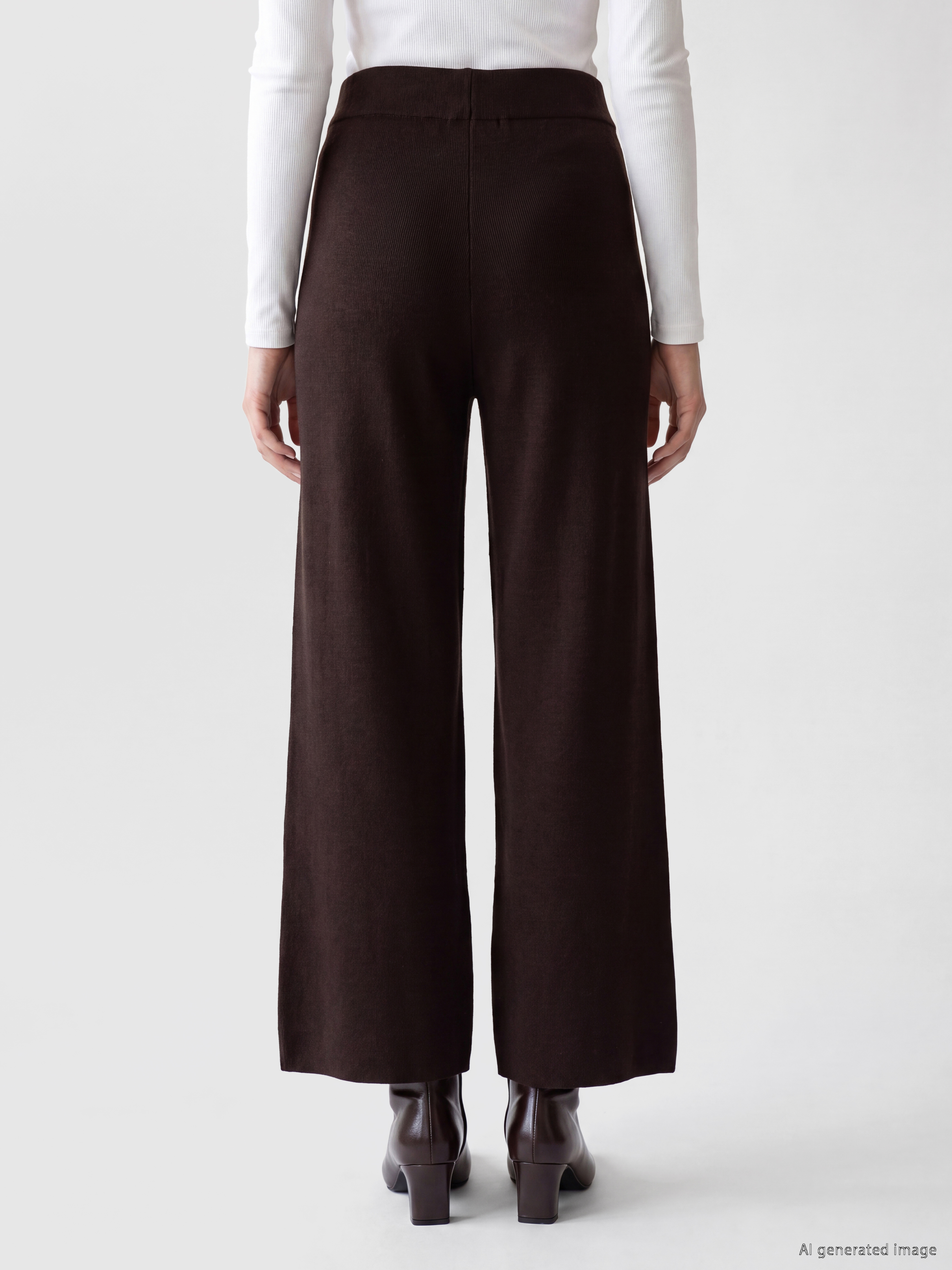 LCW Modest Beli Lastikli Kadın Triko Pantolon görsel 4