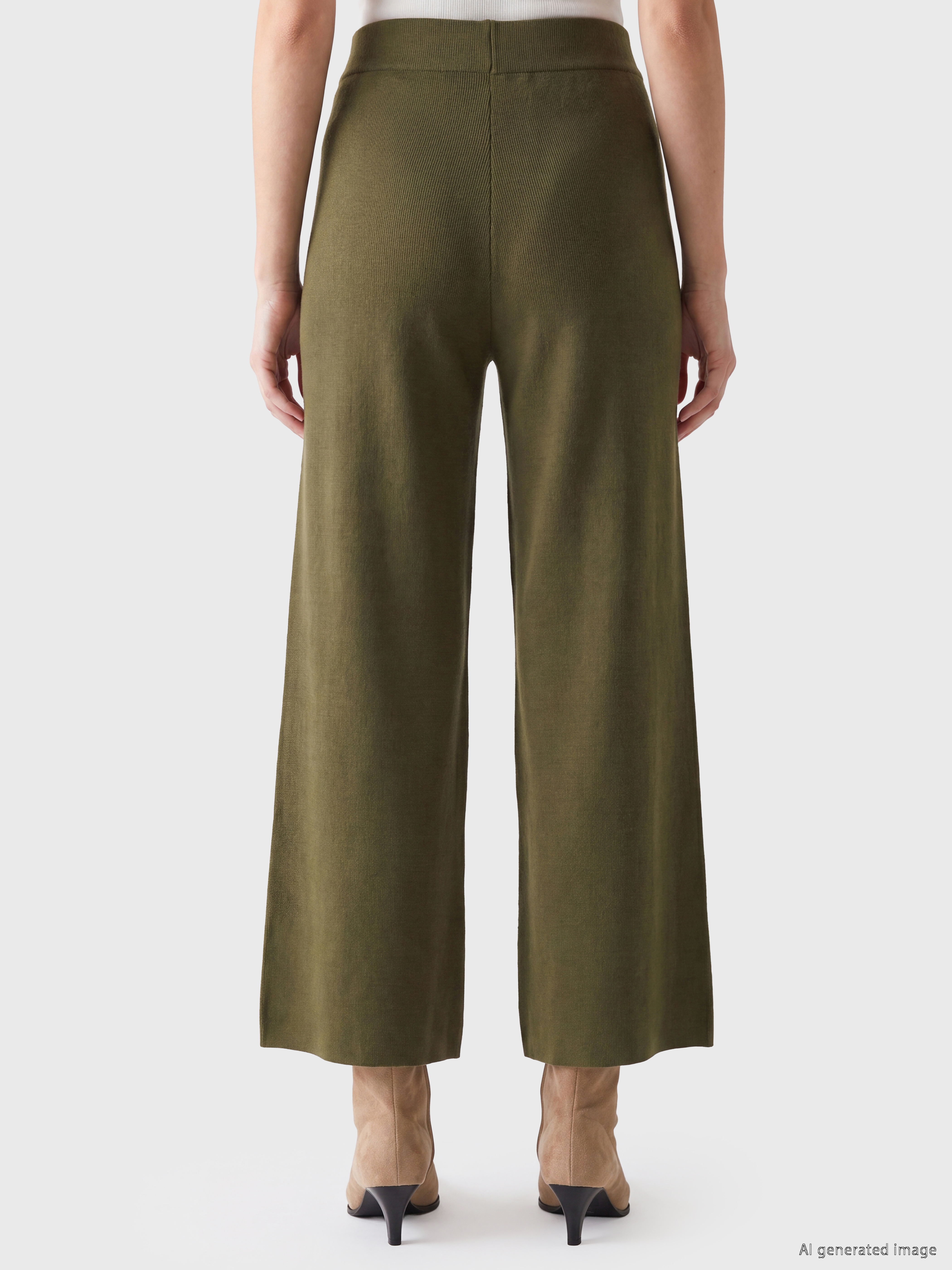 LCW Modest Beli Lastikli Kadın Triko Pantolon görsel 4