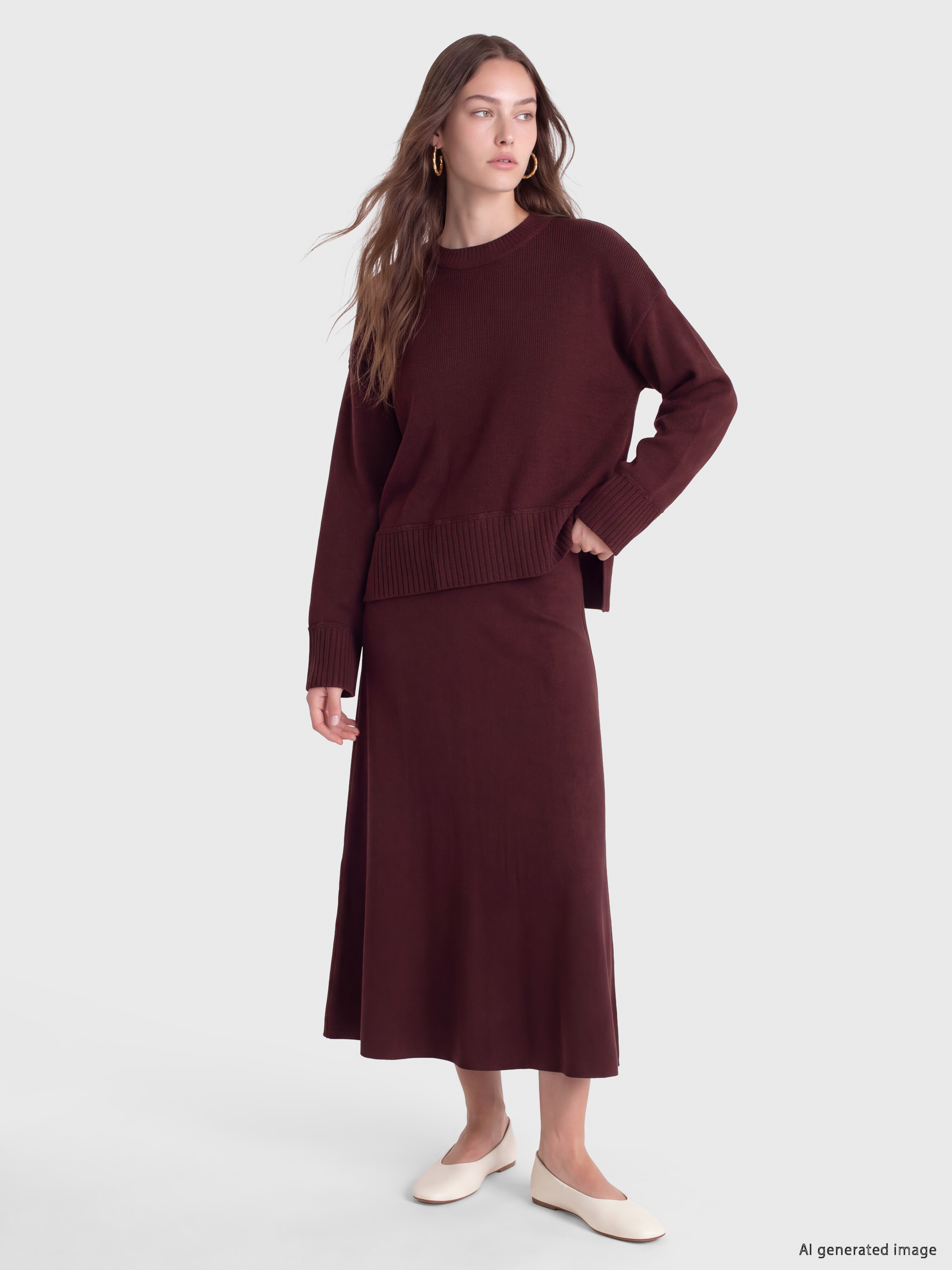 LCW Modest Bisiklet Yaka Kadın Triko Kazak görsel 2