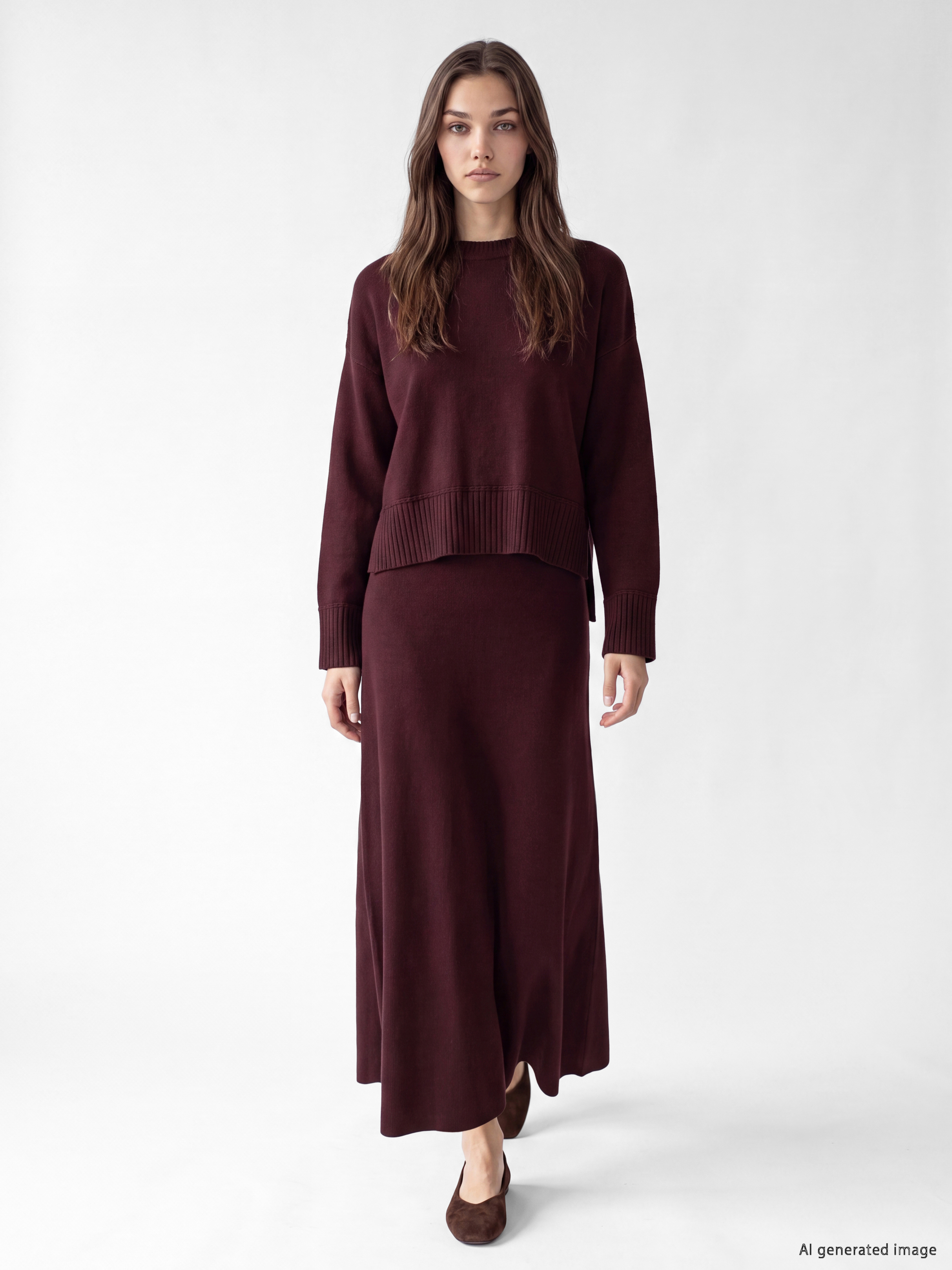 LCW Modest Beli Lastikli A Kesim Triko Etek