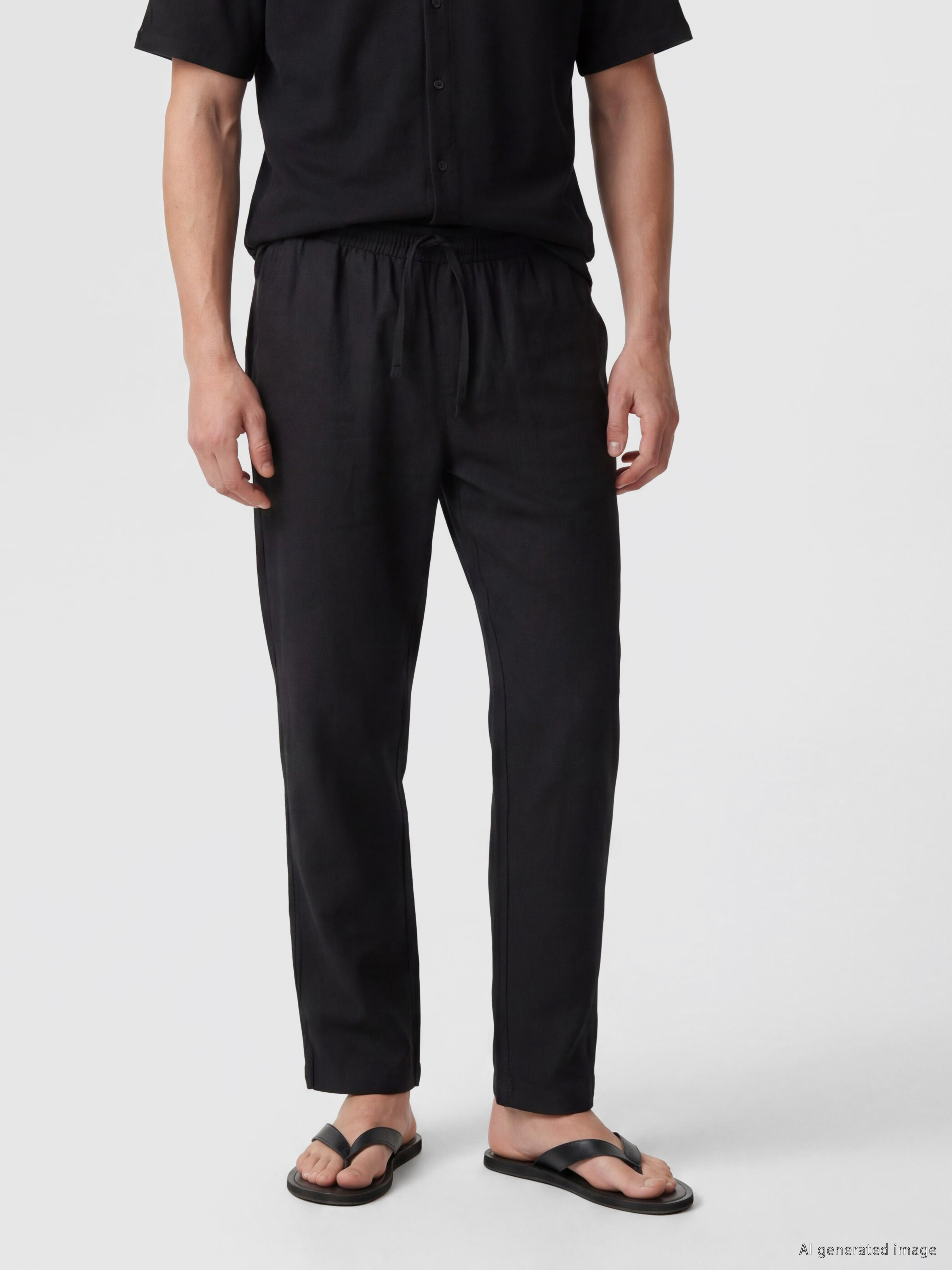 LCW Vision Regular Fit Keten Görünümlü Erkek Pantolon görsel 2