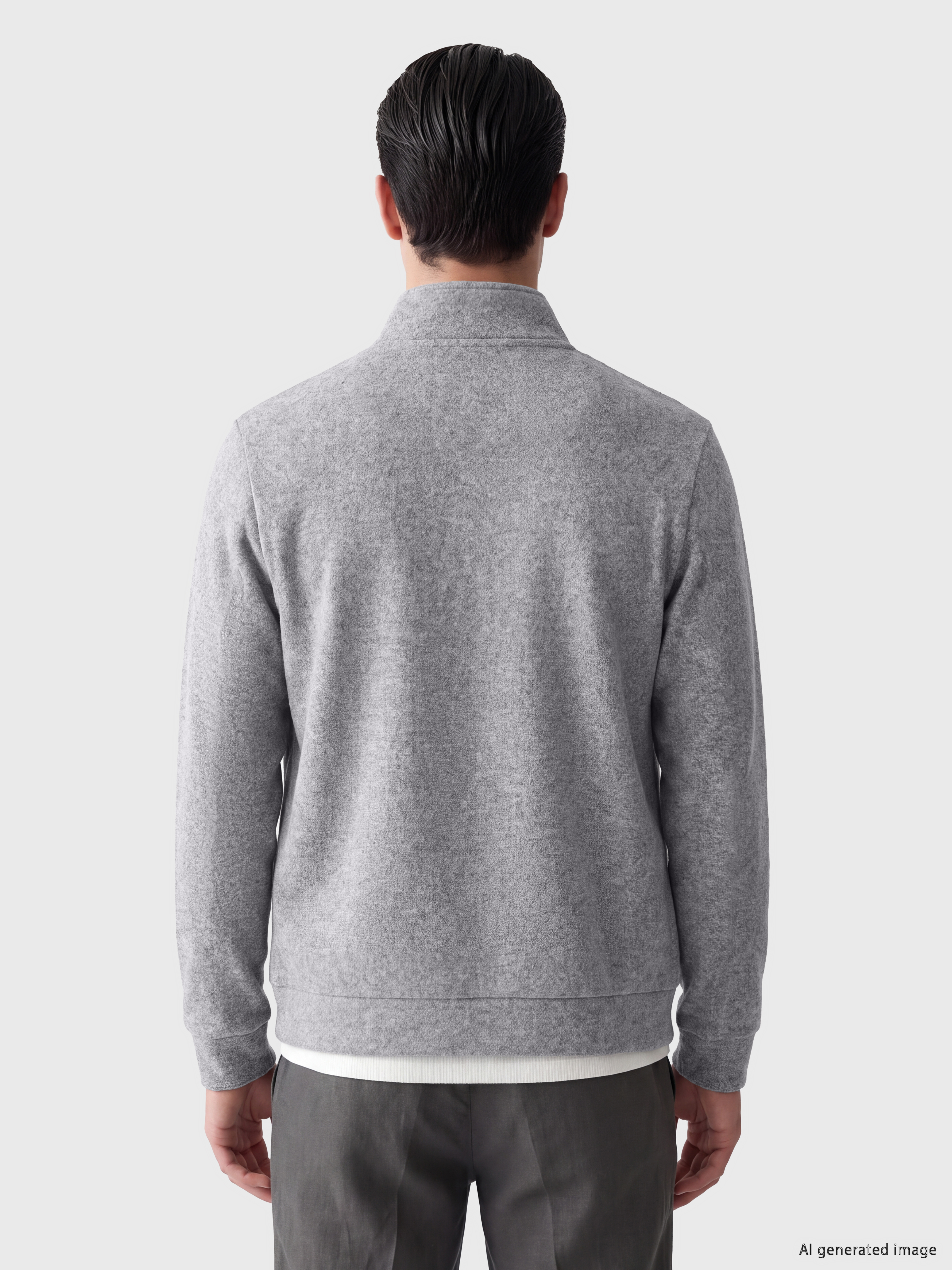 LCWAIKIKI Classic Dik Yaka Erkek Fermuarlı Sweatshirt görsel 3