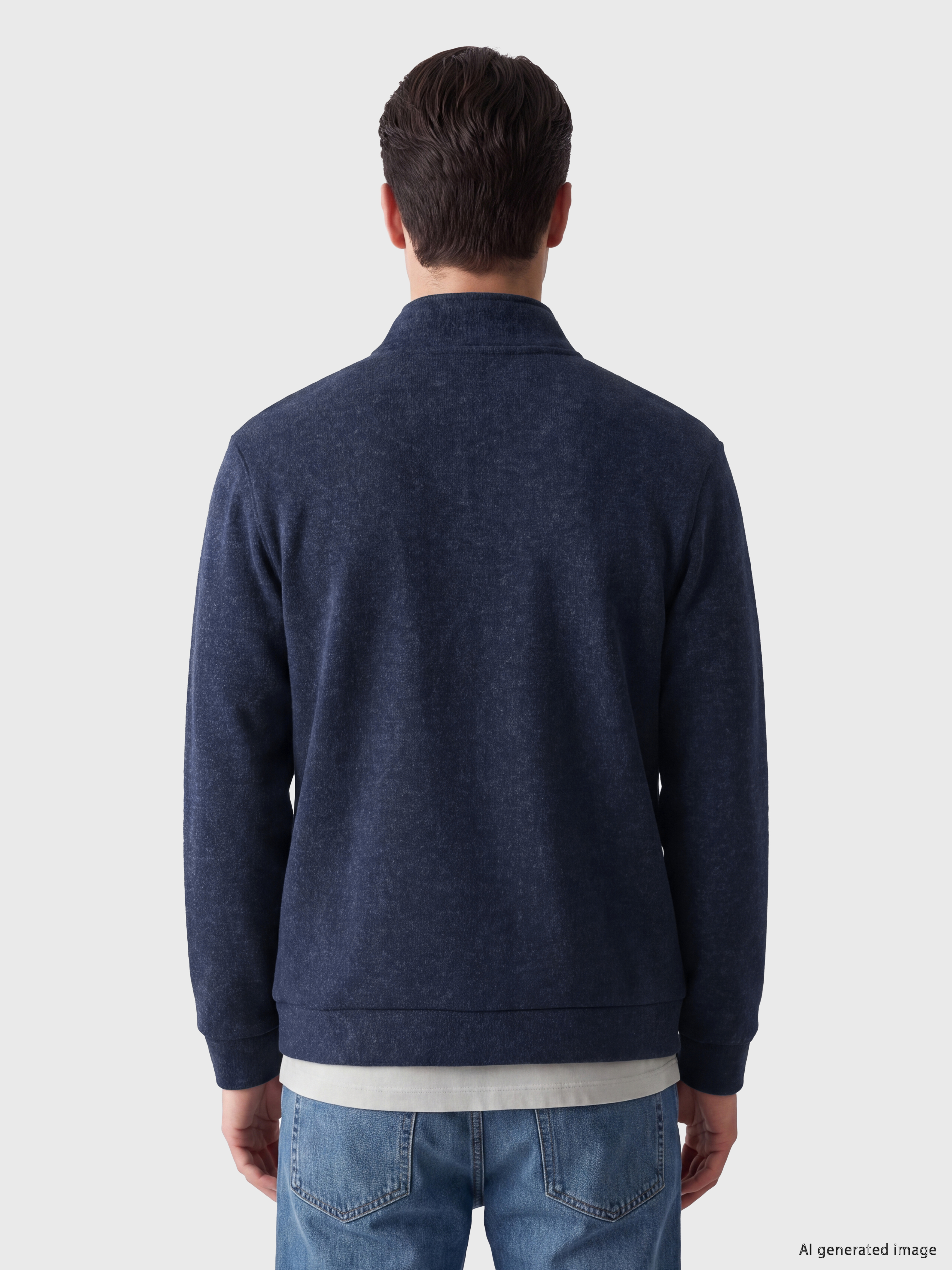 LCWAIKIKI Classic Dik Yaka Erkek Fermuarlı Sweatshirt görsel 3