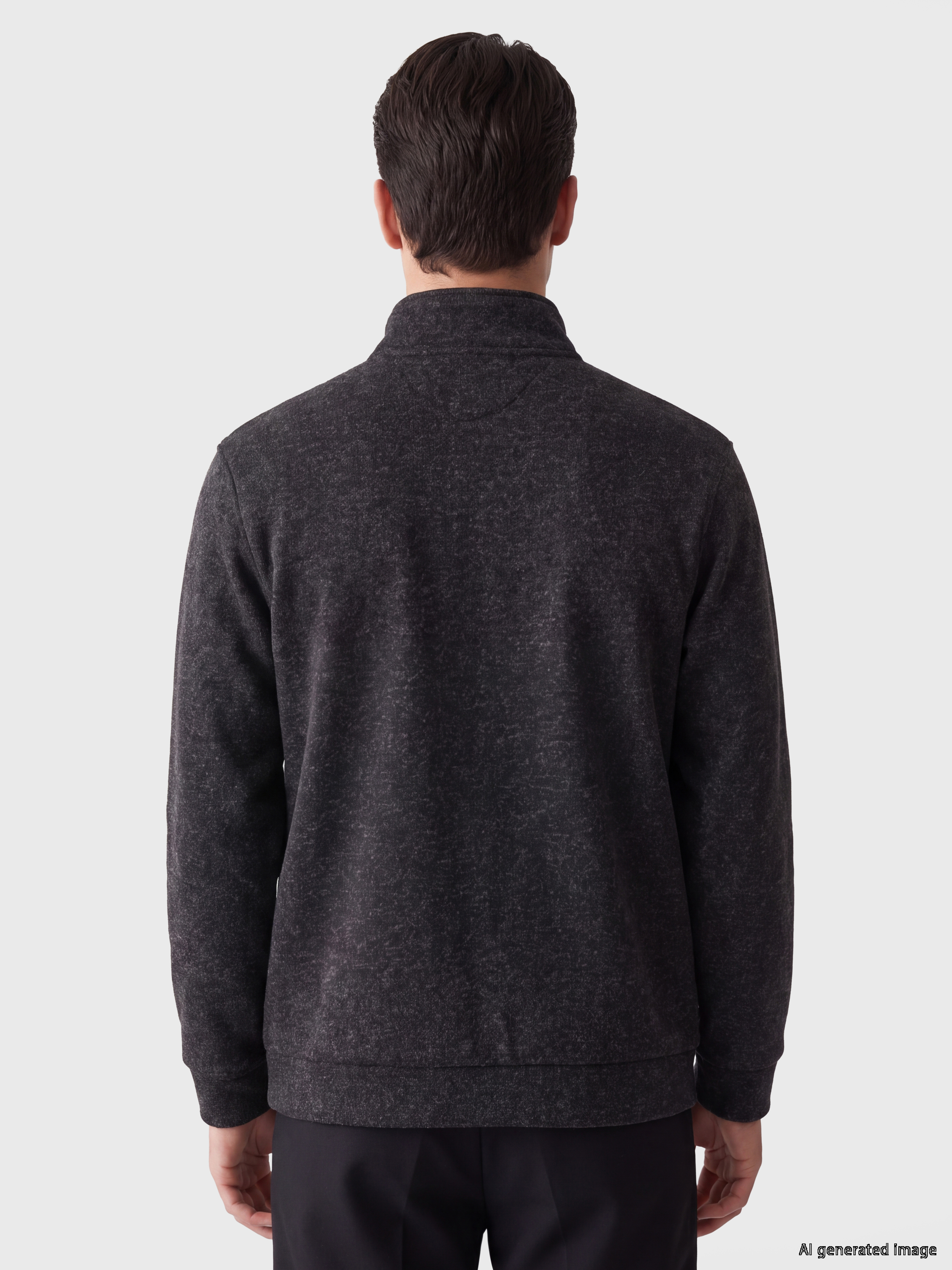 LCWAIKIKI Classic Dik Yaka Erkek Fermuarlı Sweatshirt görsel 3