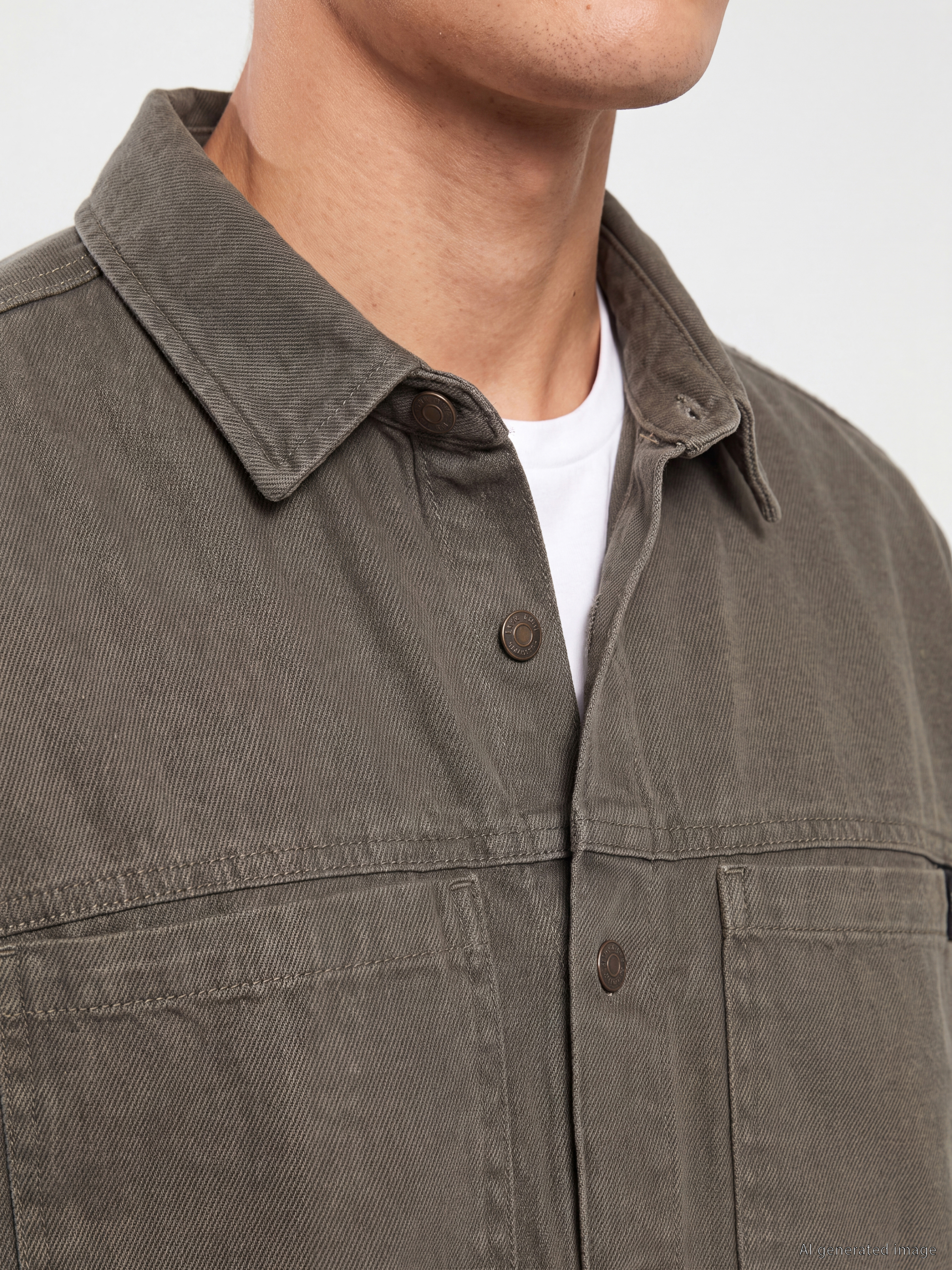 LCW Jeans Regular Fit Erkek Jean Gömlek görsel 3