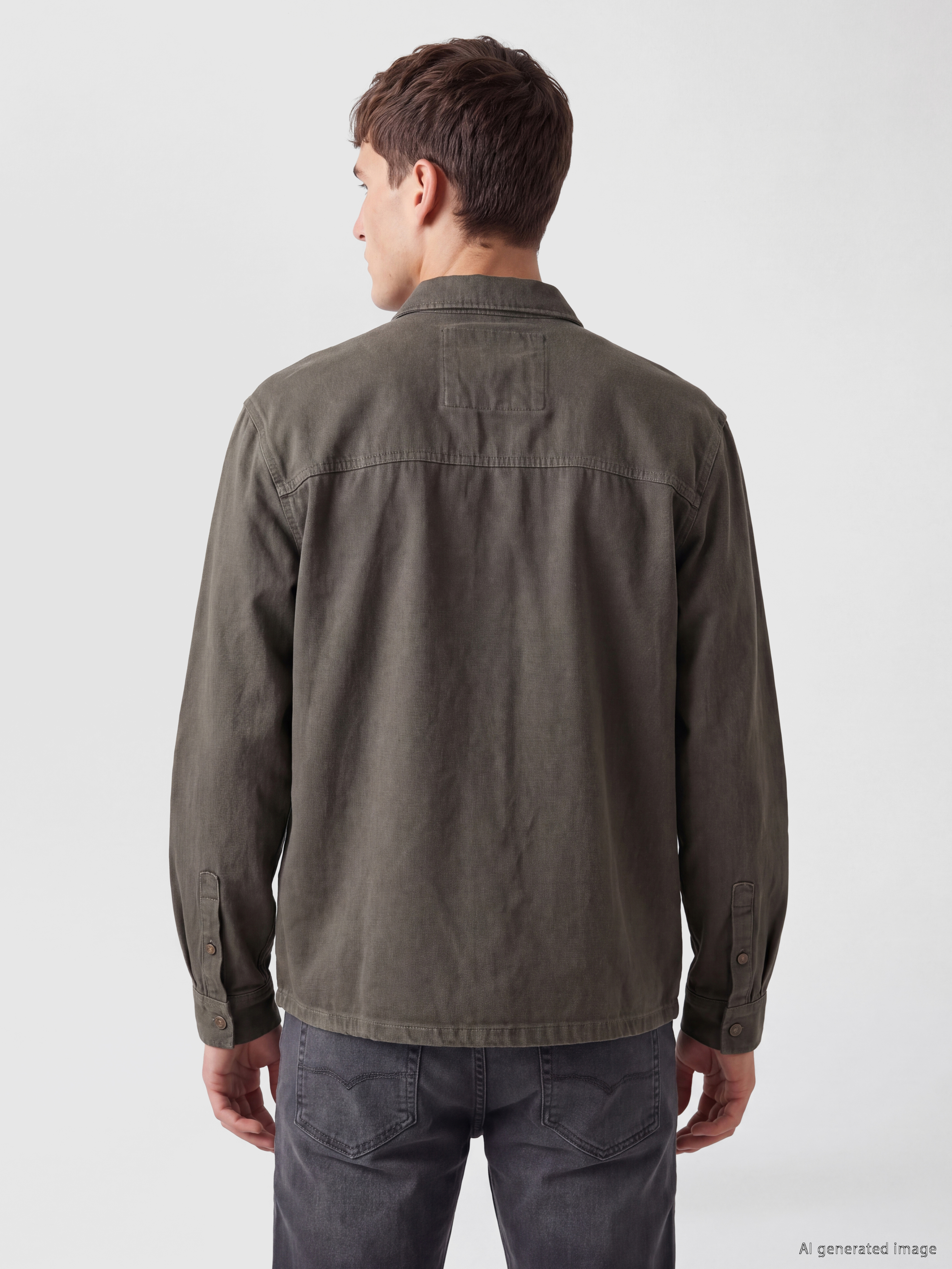 LCW Jeans Regular Fit Erkek Jean Gömlek görsel 4