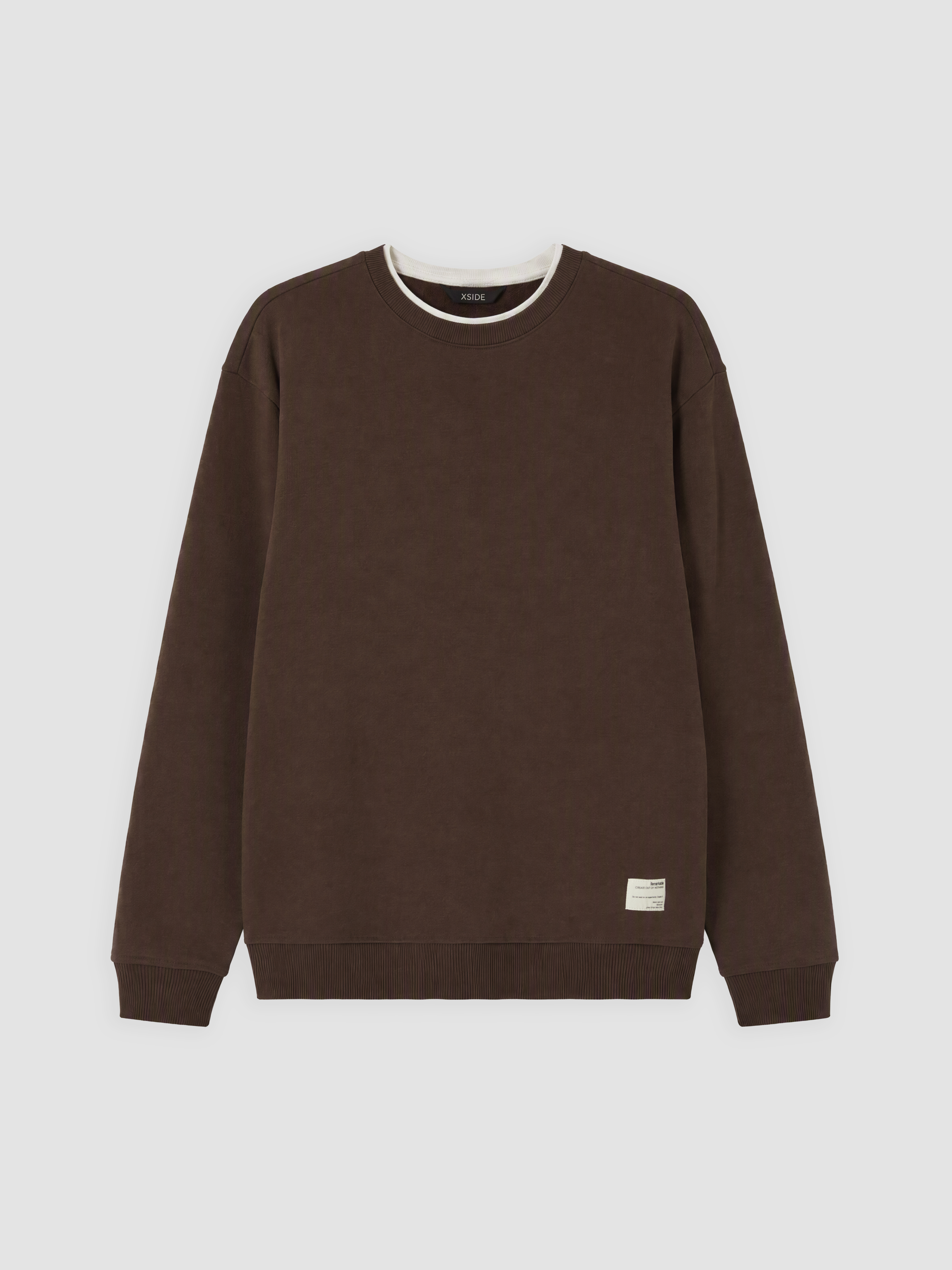 XSIDE Bisiklet Yaka Erkek Kalın Sweatshirt görsel 5