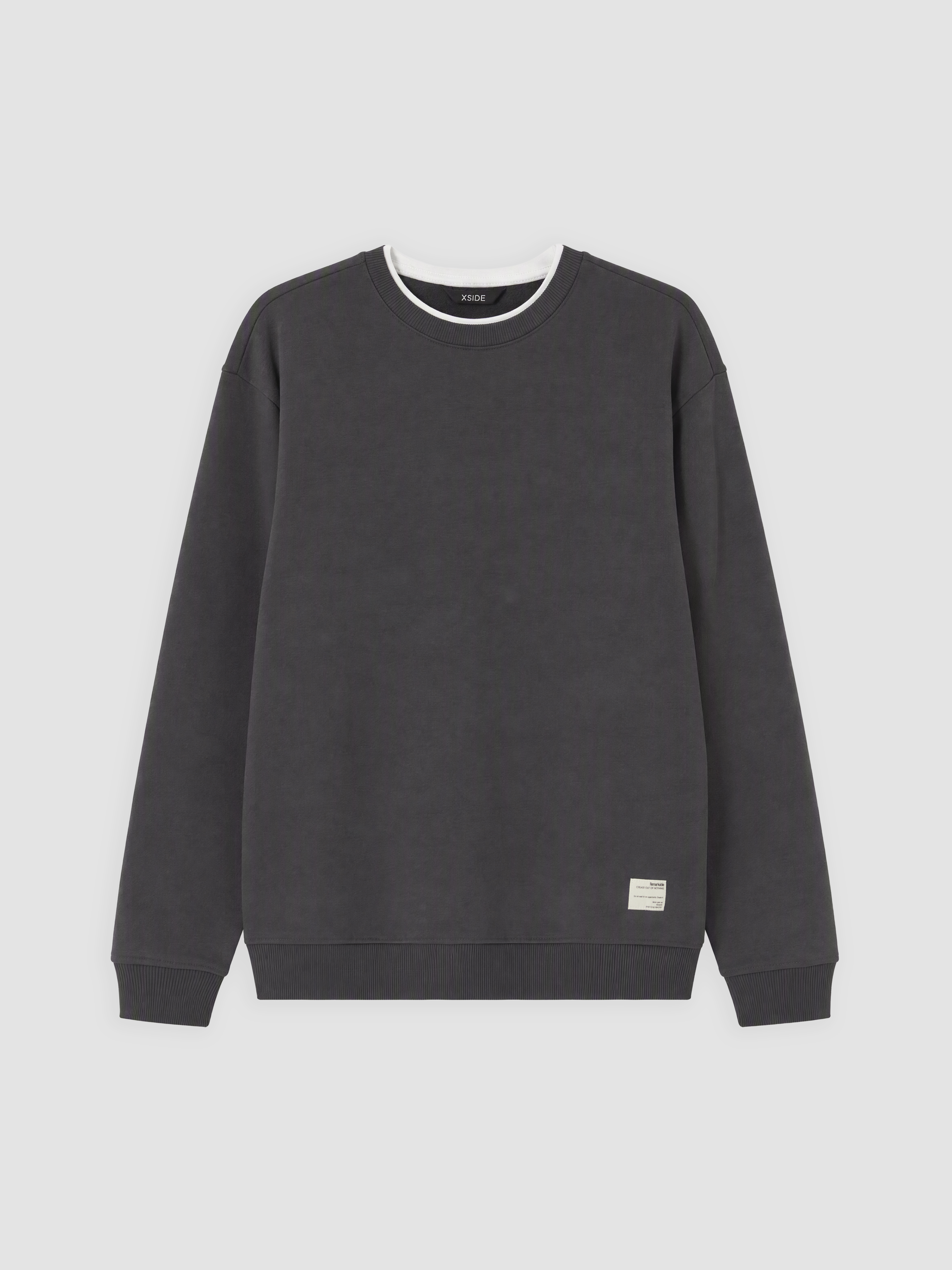 XSIDE Bisiklet Yaka Erkek Kalın Sweatshirt görsel 5