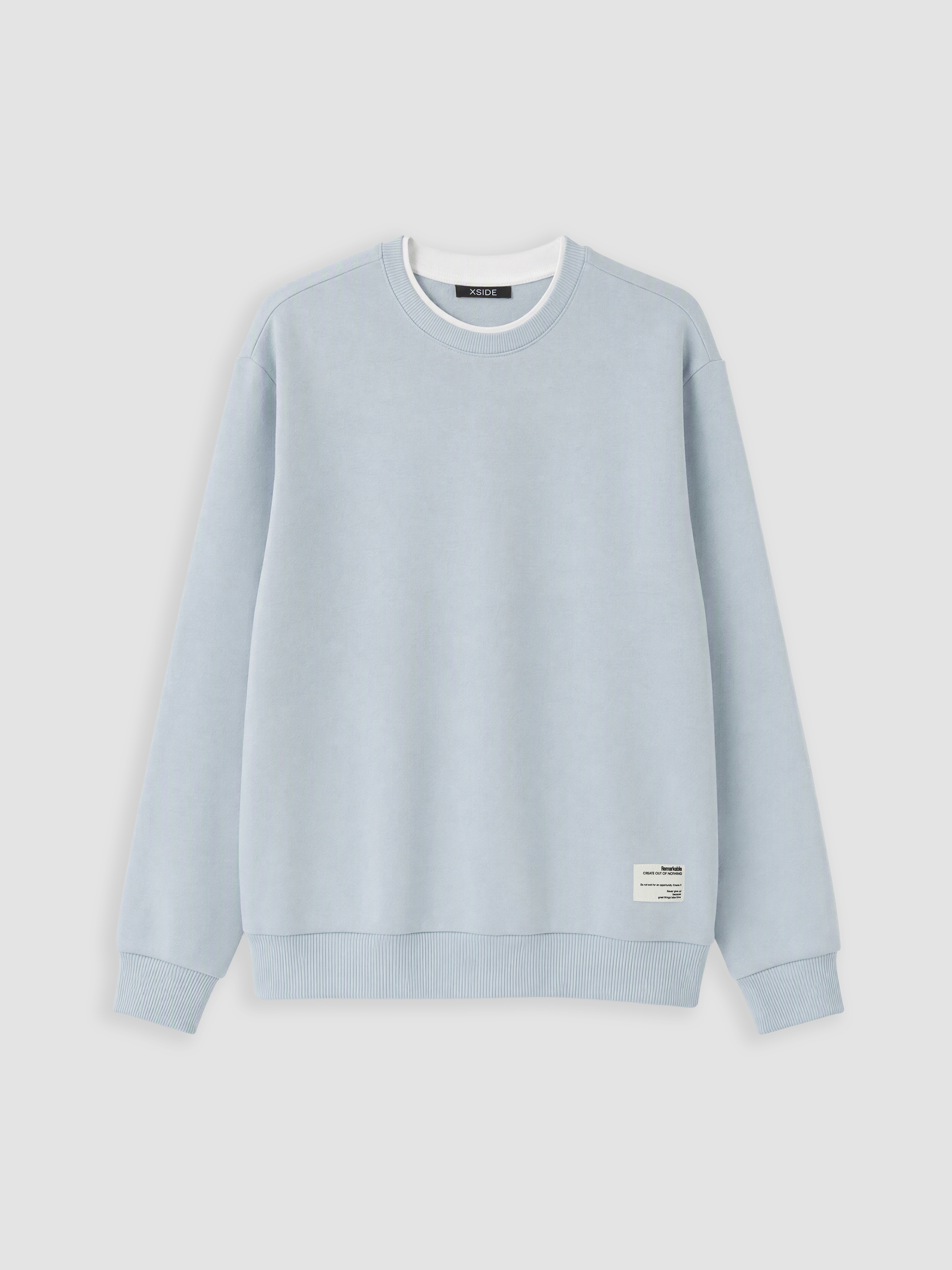 XSIDE Bisiklet Yaka Erkek Kalın Sweatshirt görsel 5