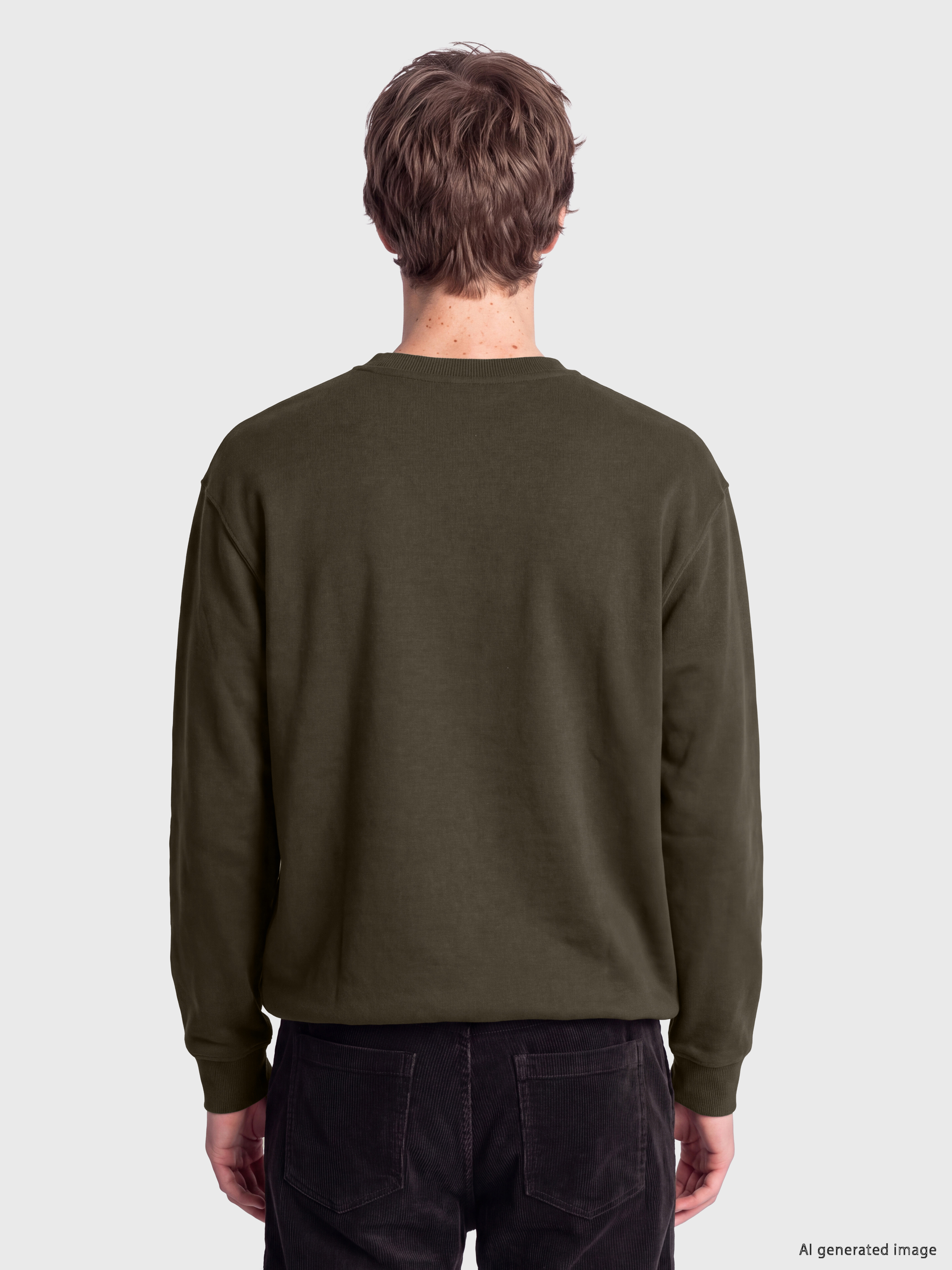 XSIDE Bisiklet Yaka Erkek Kalın Sweatshirt görsel 4