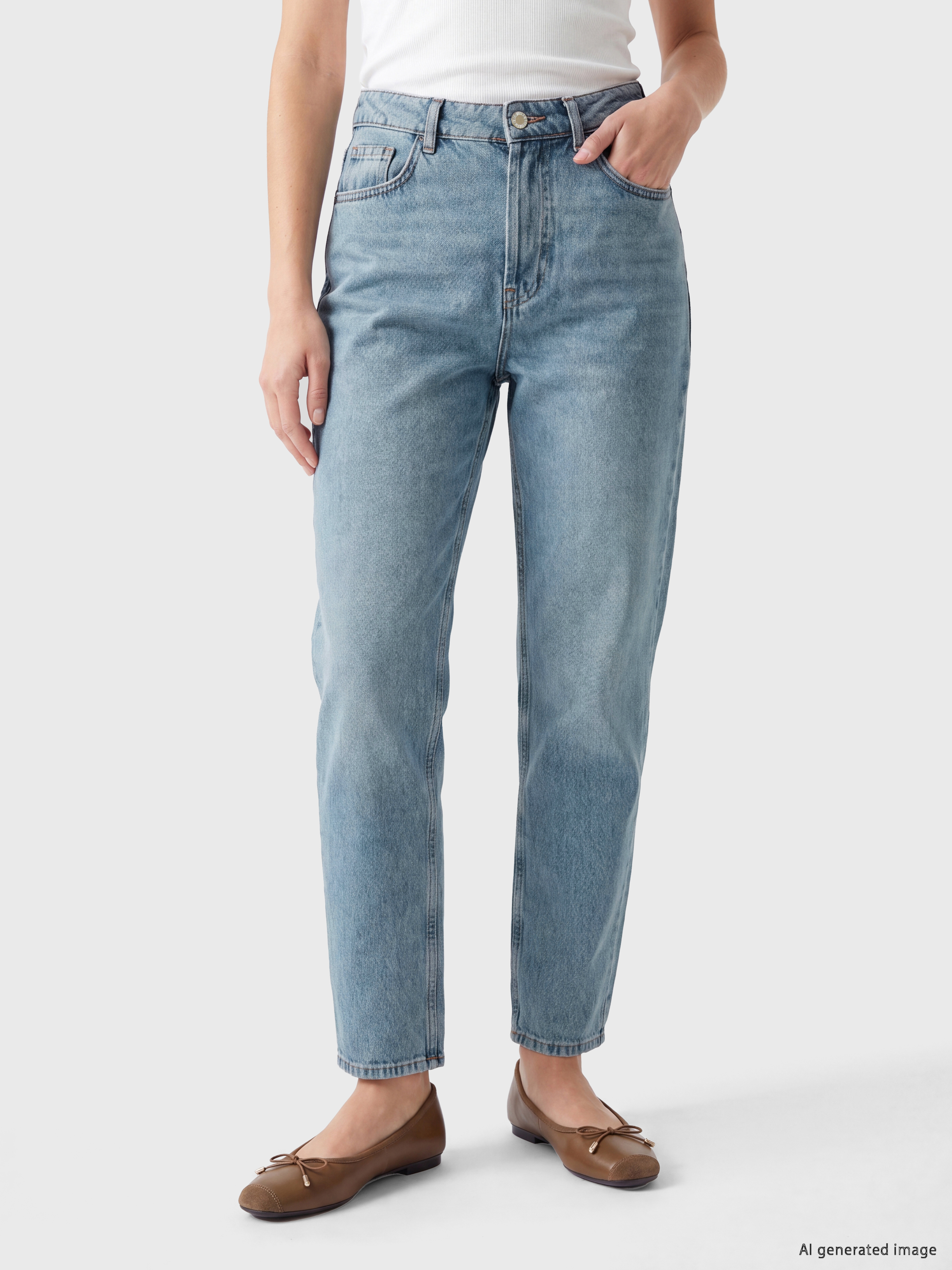LCW Jeans Barrel Fit Kadın Jean Pantolon görsel 2