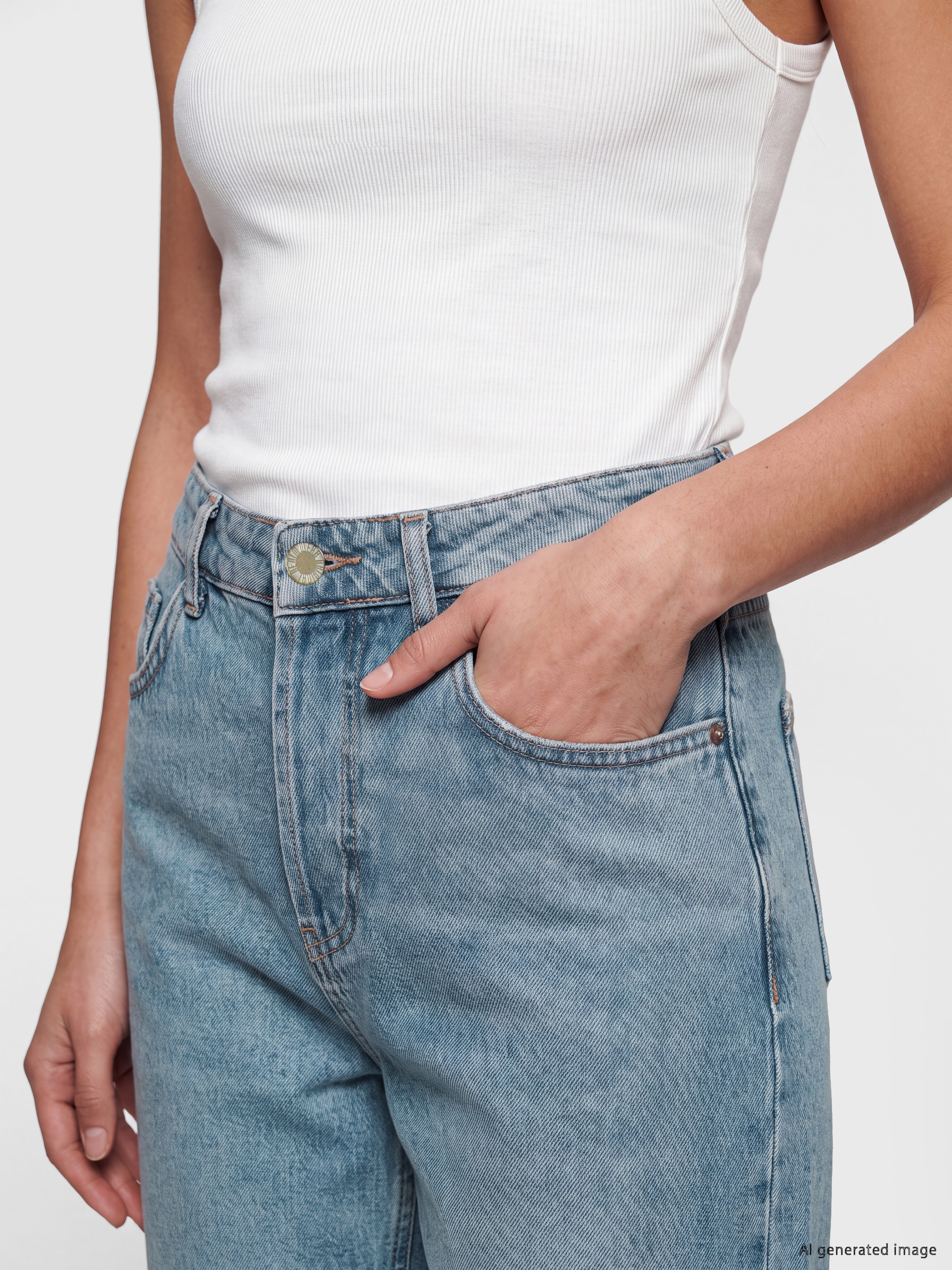 LCW Jeans Barrel Fit Kadın Jean Pantolon görsel 3