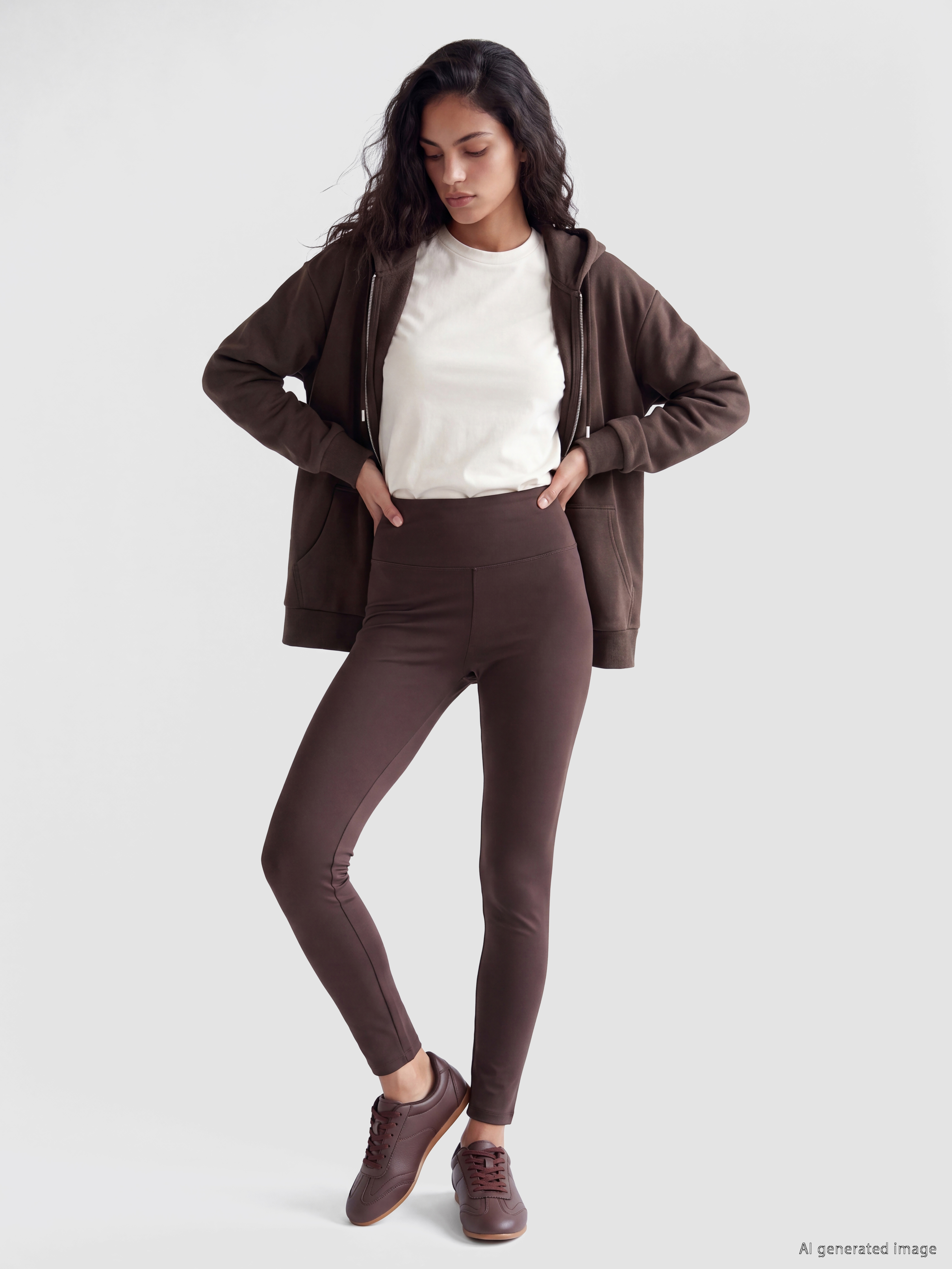 XSIDE Oversize Kadın Kalın Fermuarlı Sweatshirt görsel 2