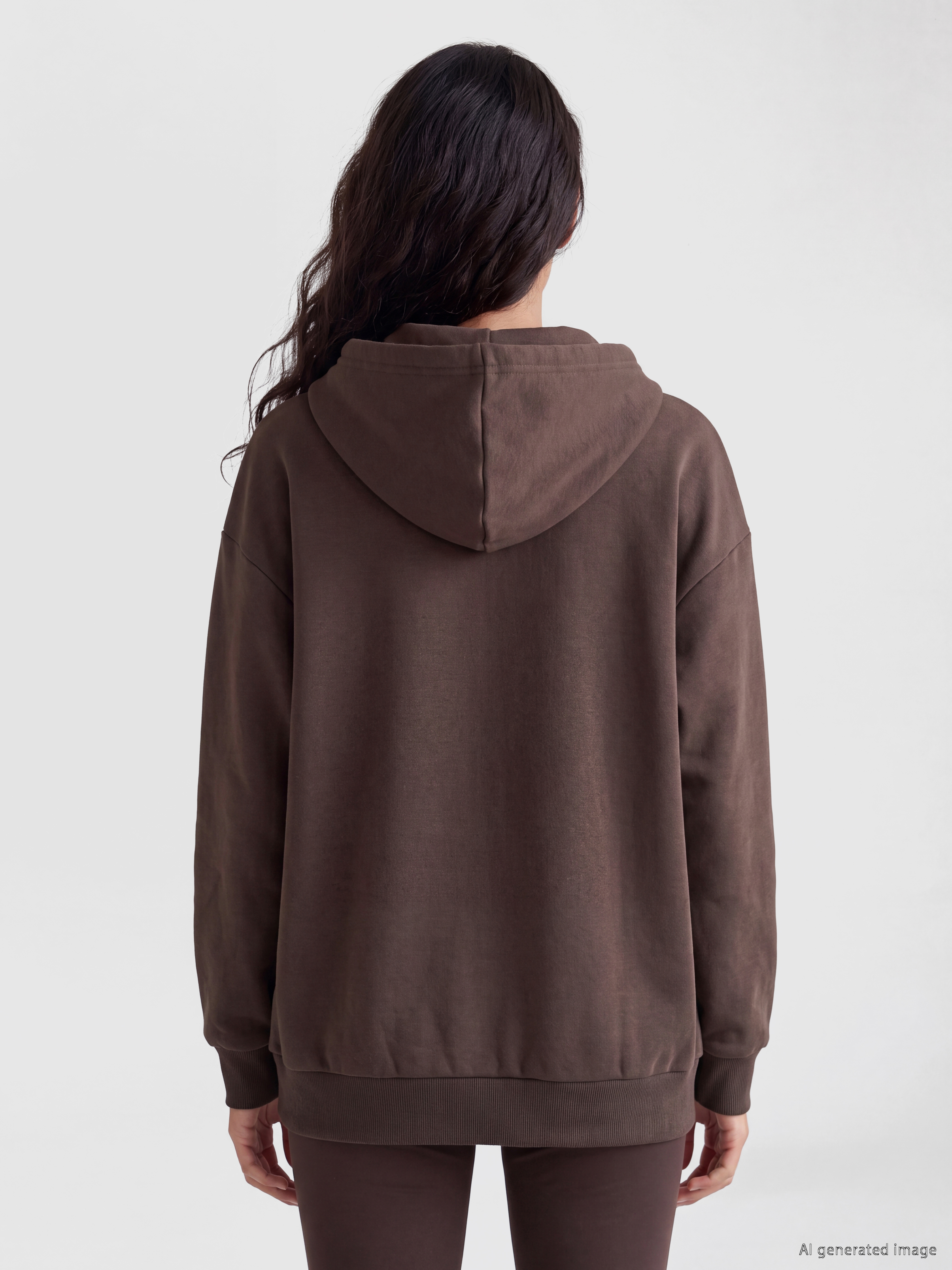 XSIDE Oversize Kadın Kalın Fermuarlı Sweatshirt görsel 4