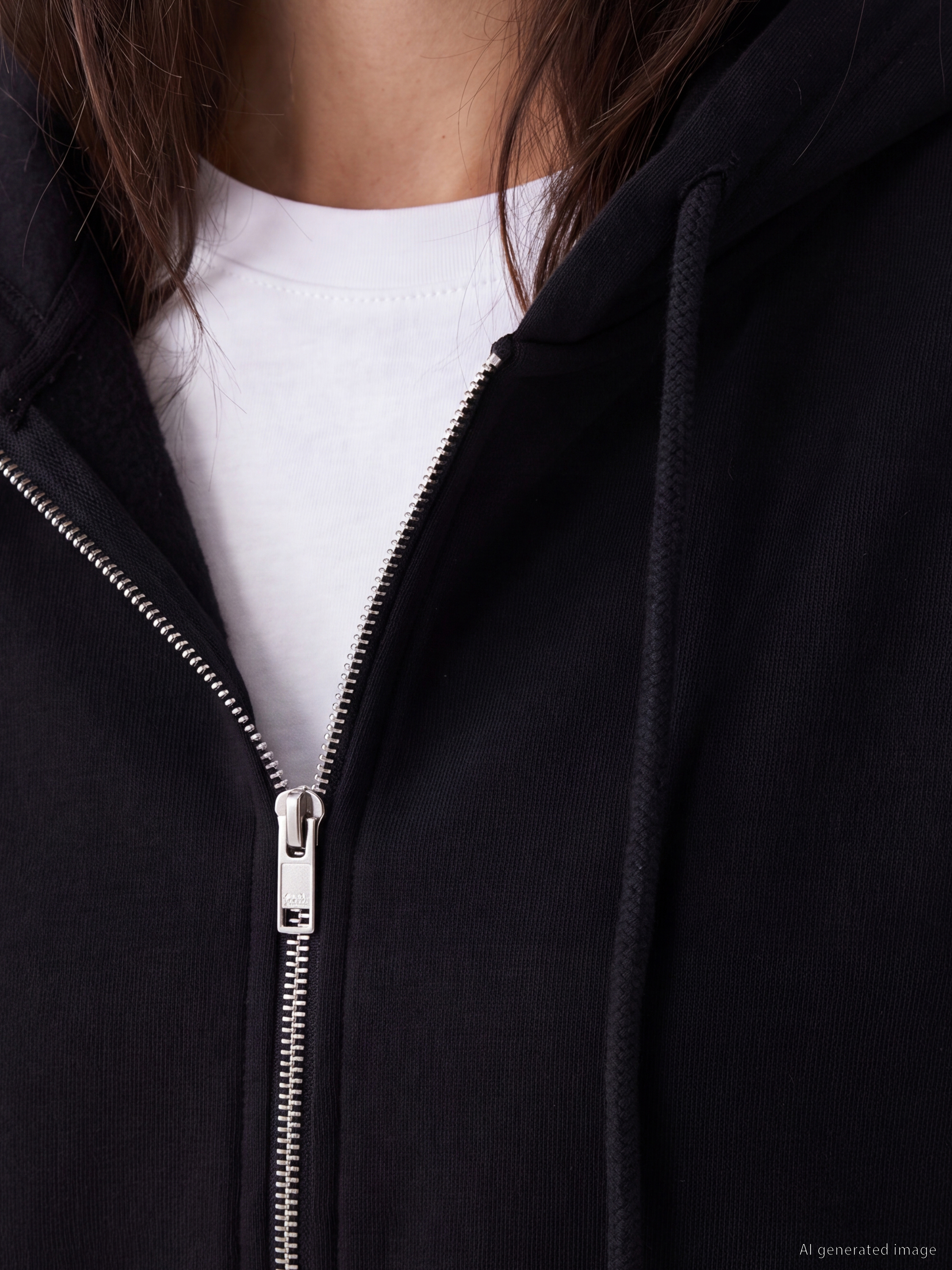 XSIDE Oversize Kadın Kalın Fermuarlı Sweatshirt görsel 3