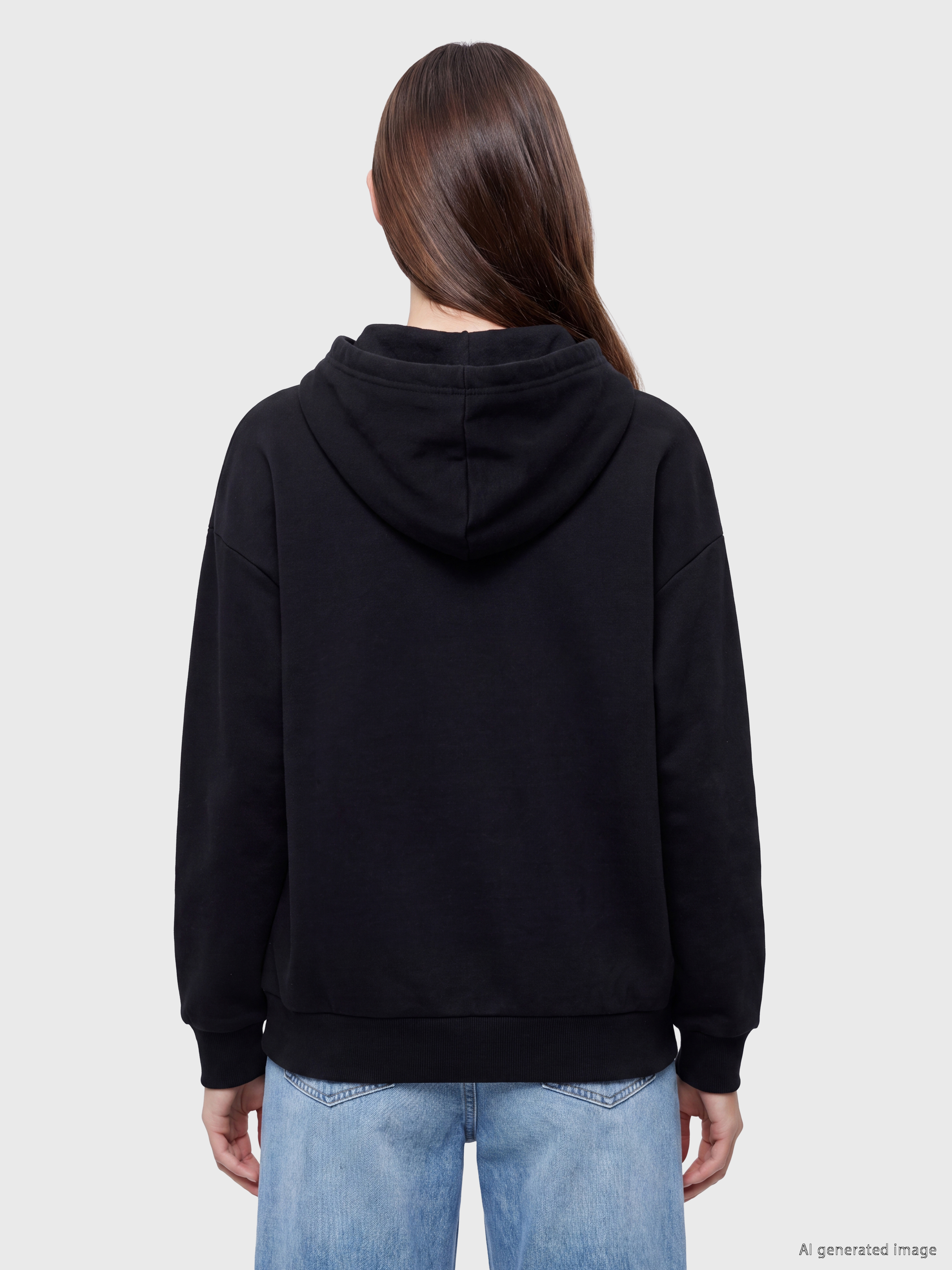 XSIDE Oversize Kadın Kalın Fermuarlı Sweatshirt görsel 4