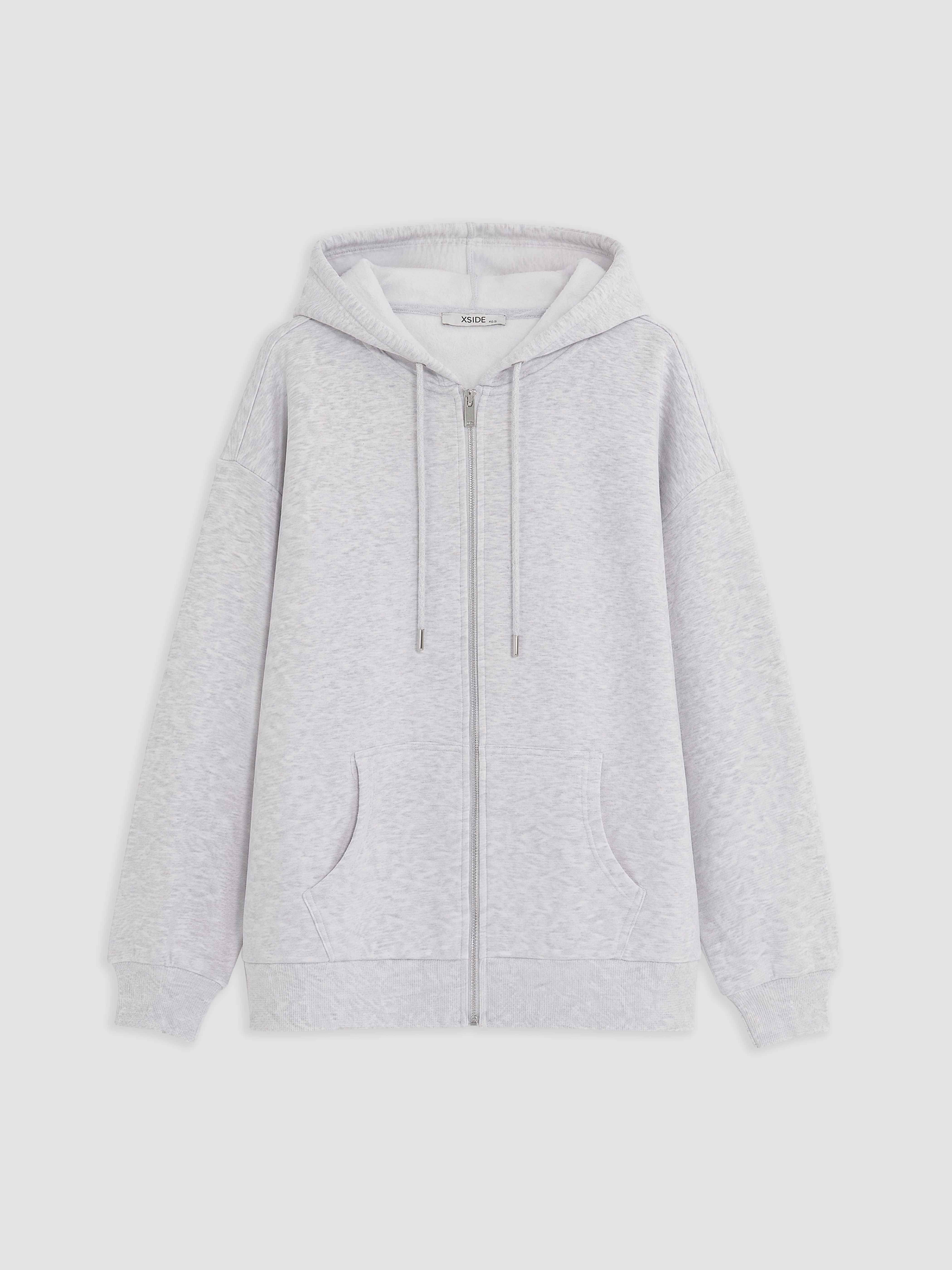 XSIDE Kapüşonlu Oversize Kadın Fermuarlı Sweatshirt görsel 5