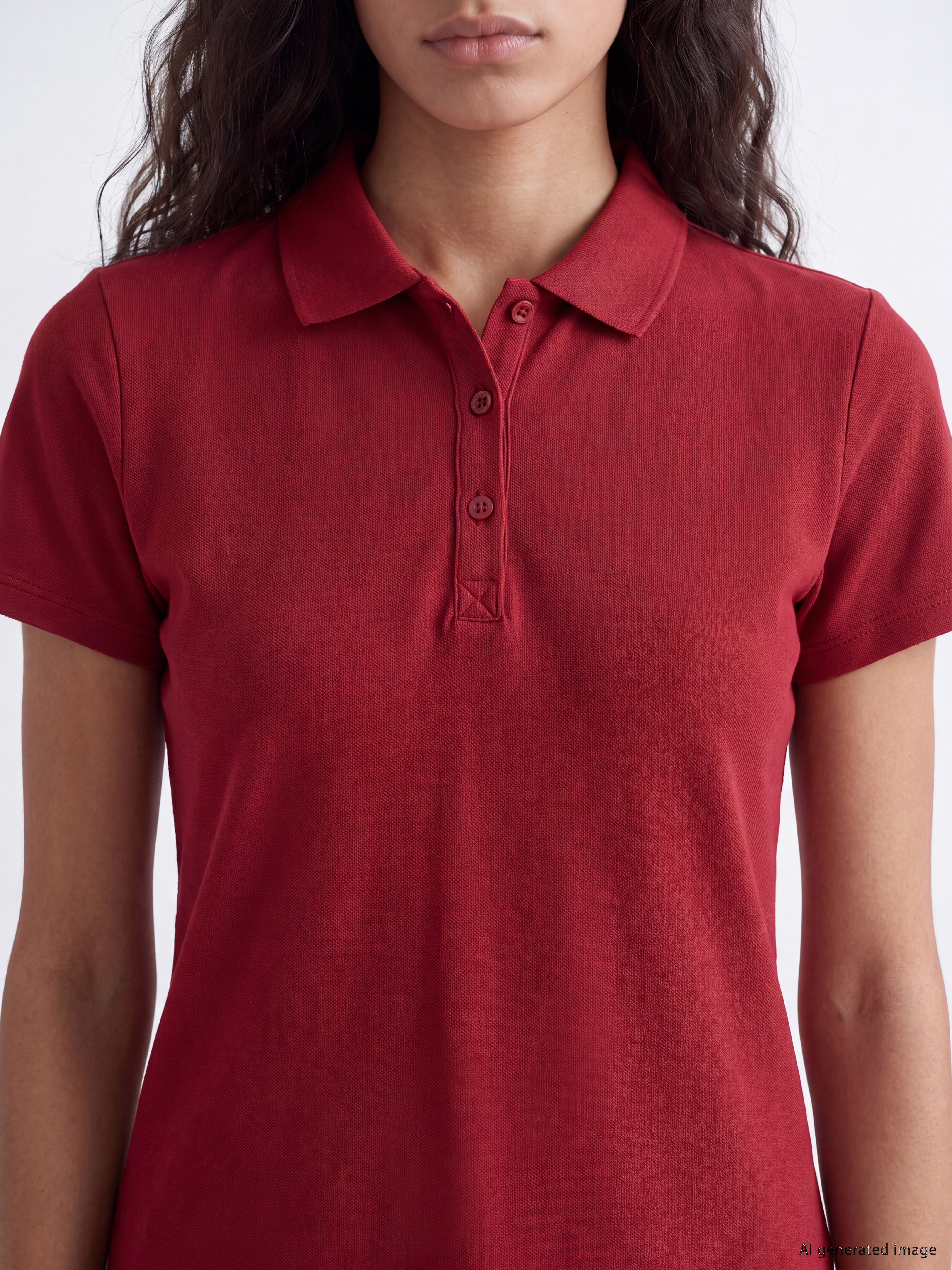 XSIDE Polo Yaka Pike Kadın Tişört görsel 3