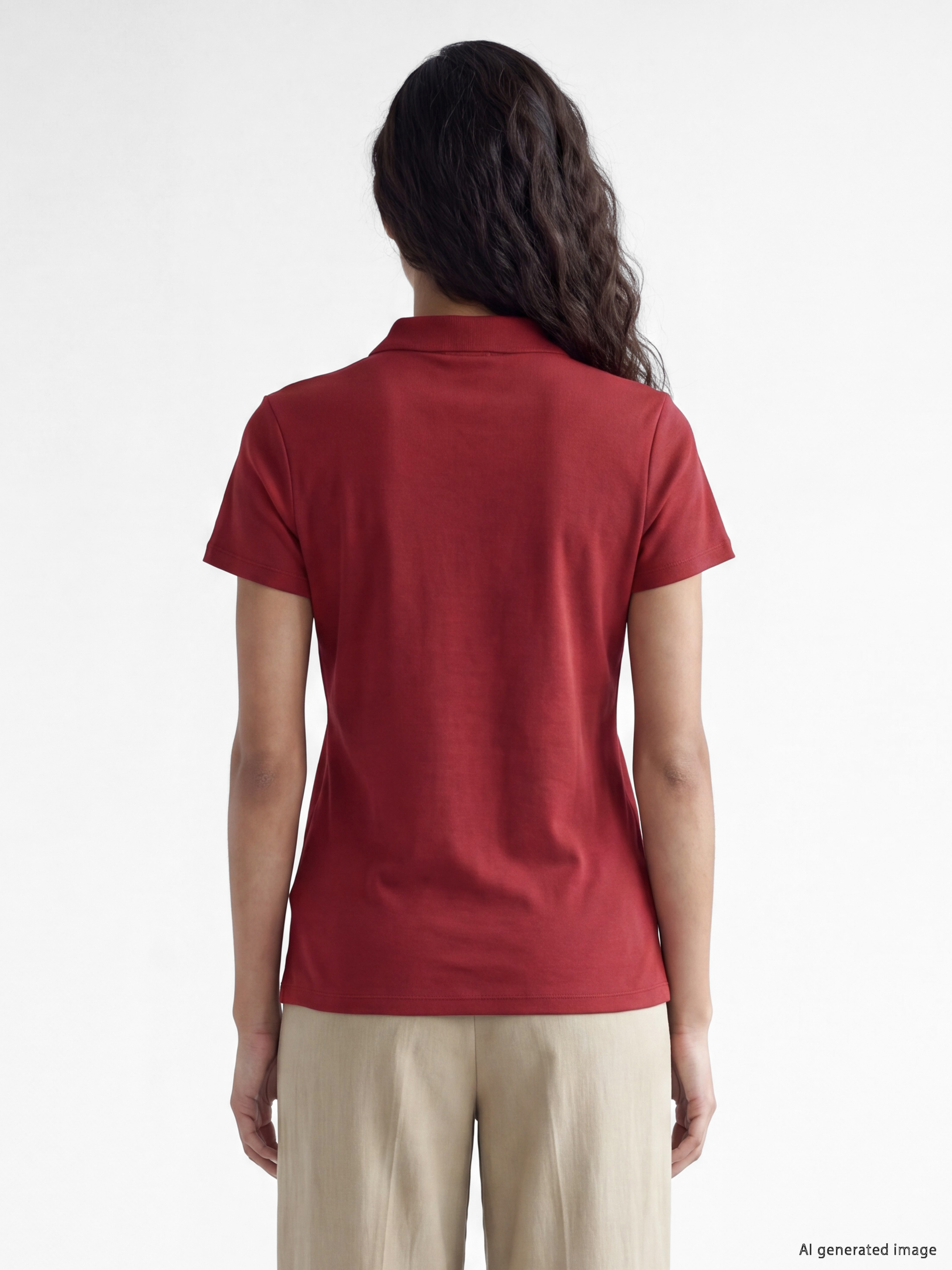 XSIDE Polo Yaka Pike Kadın Tişört görsel 4