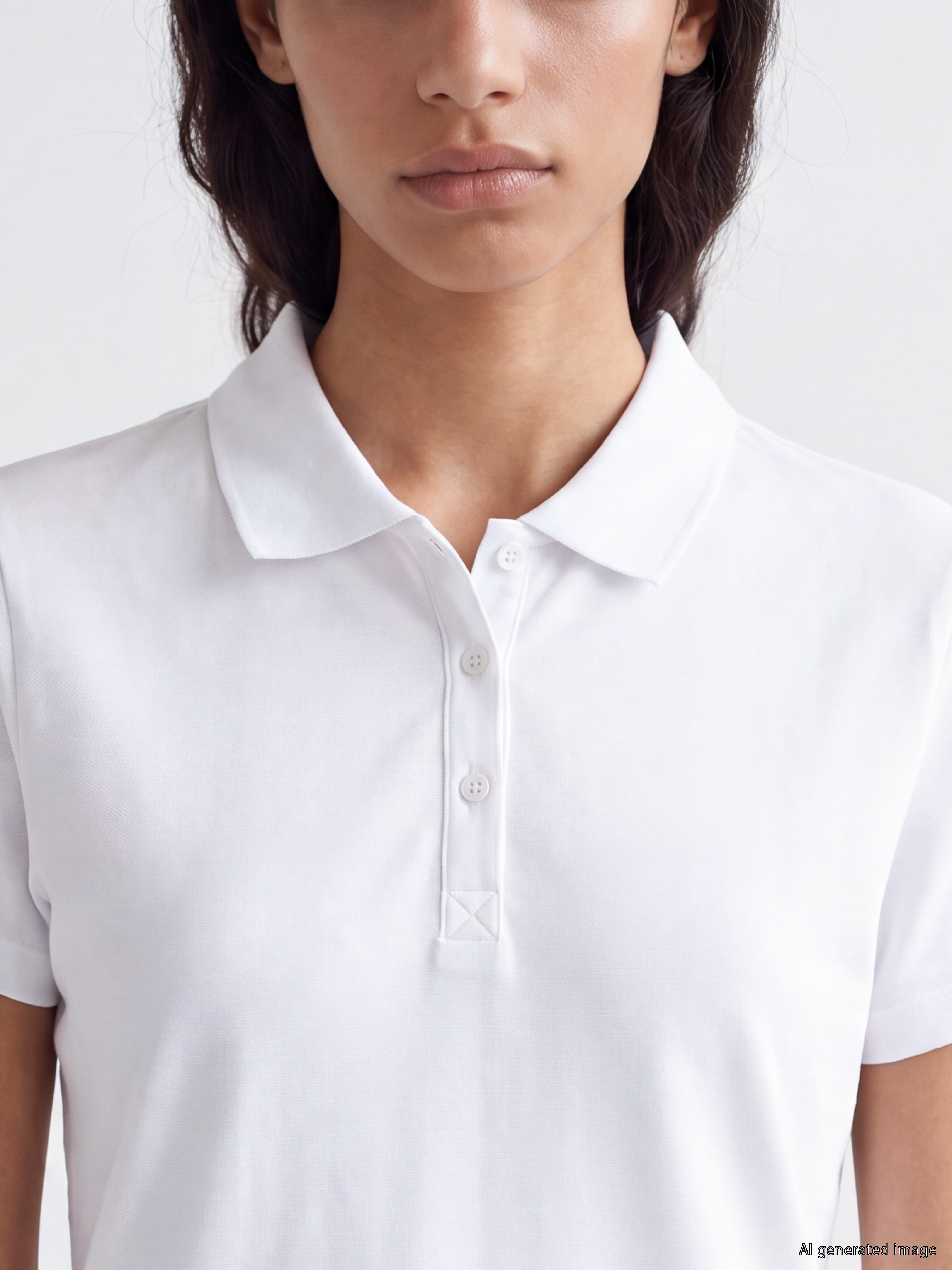 XSIDE Polo Yaka Pike Kadın Tişört görsel 3